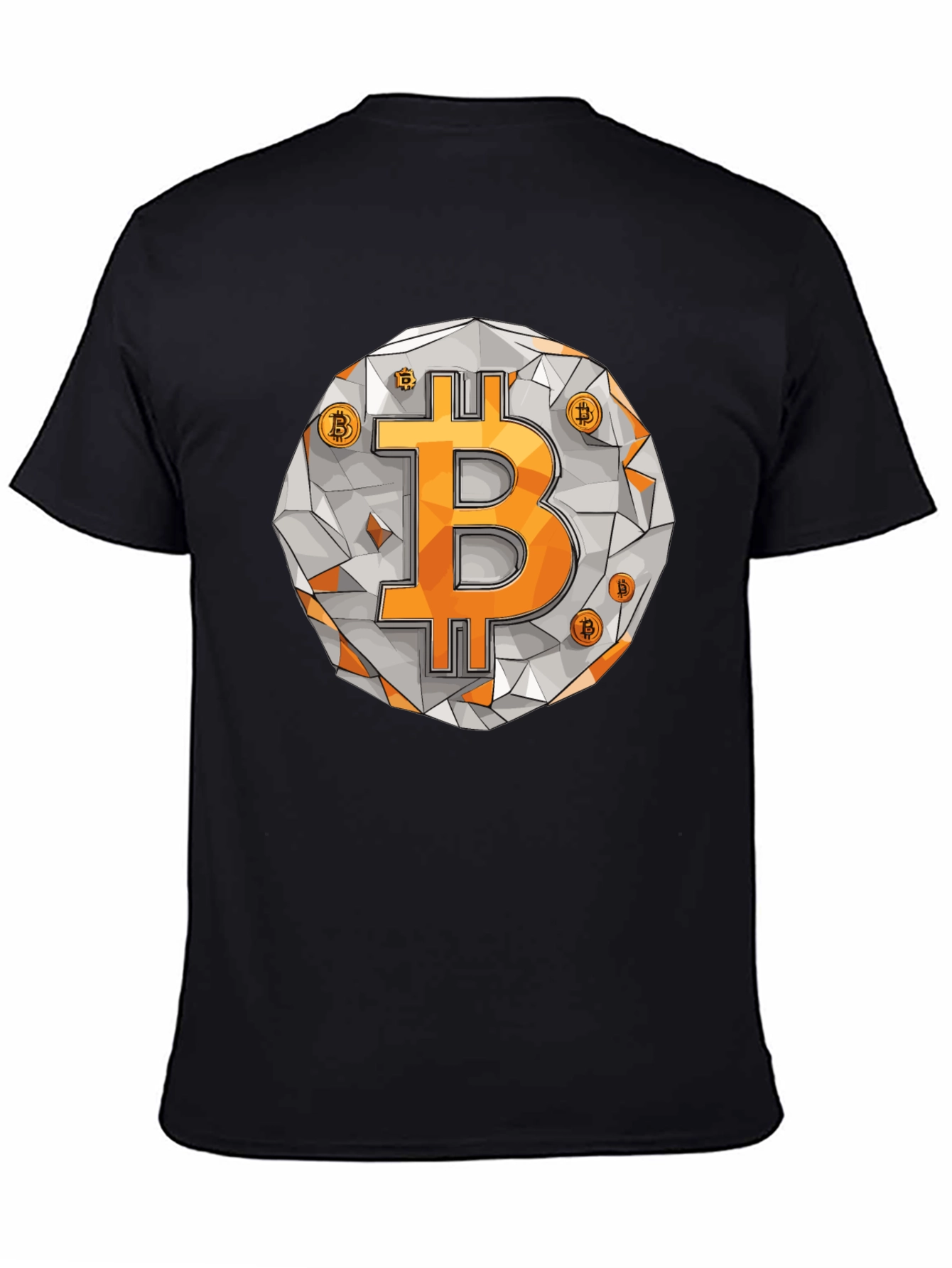 Bitcoin Crypto T-Shirt - Geometric Design