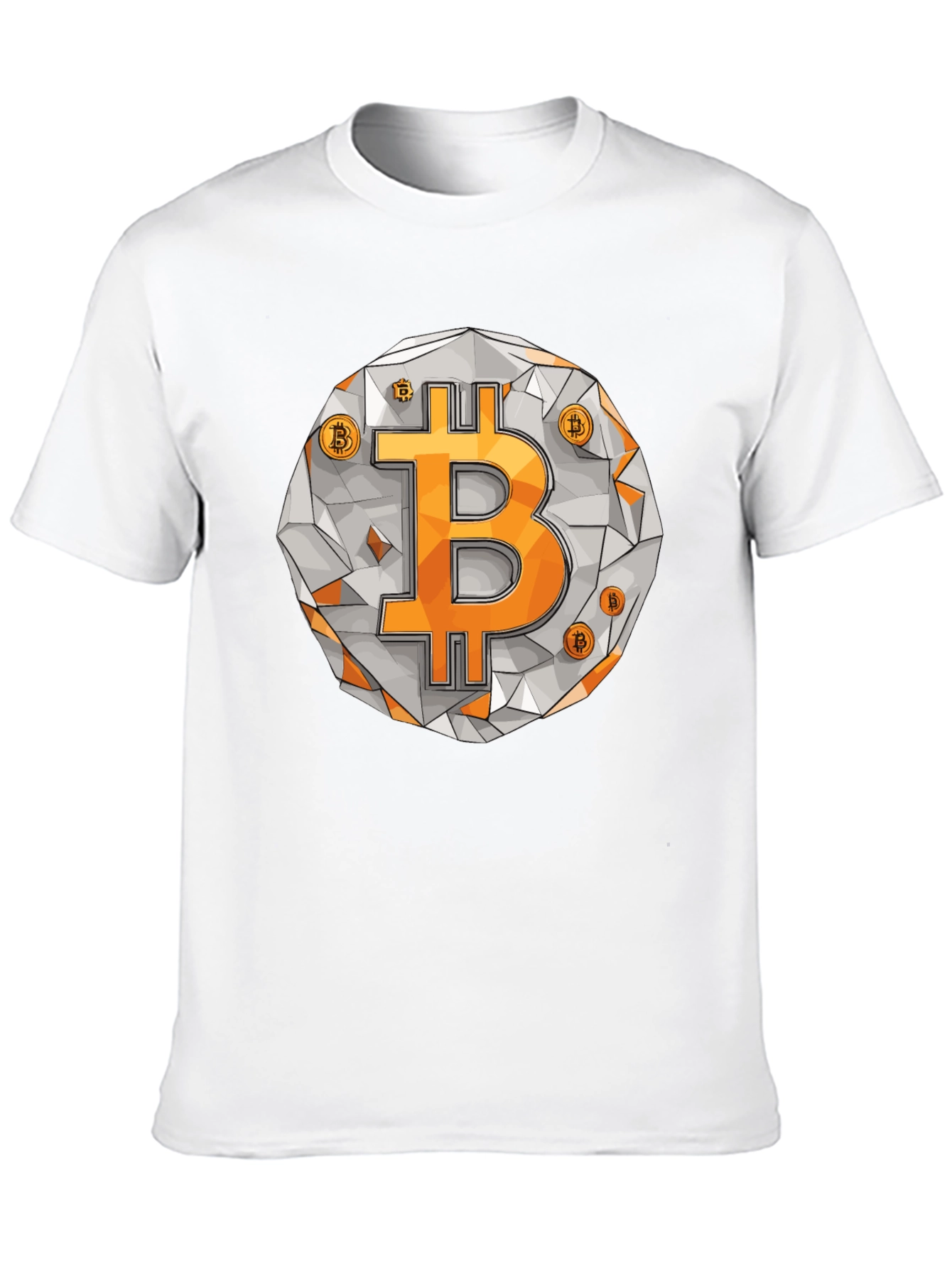 Bitcoin Crypto T-Shirt - Geometric Design