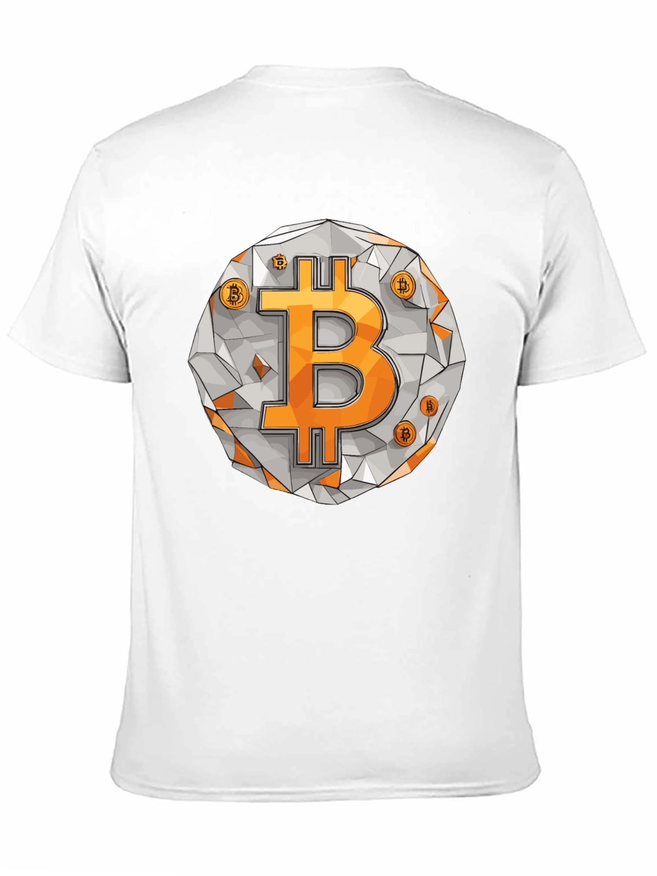 Bitcoin Crypto T-Shirt - Geometric Design