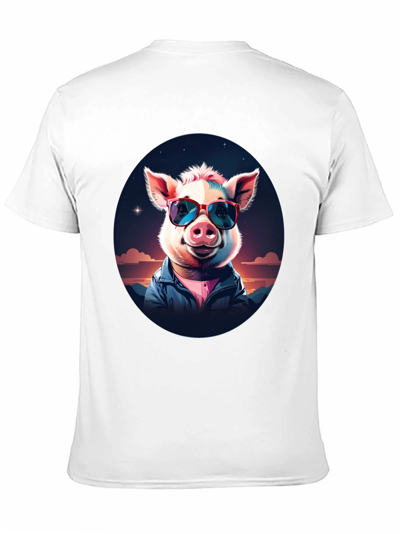 Cool Pig Graphic Tee - Stylish Unisex Black T-Shirt