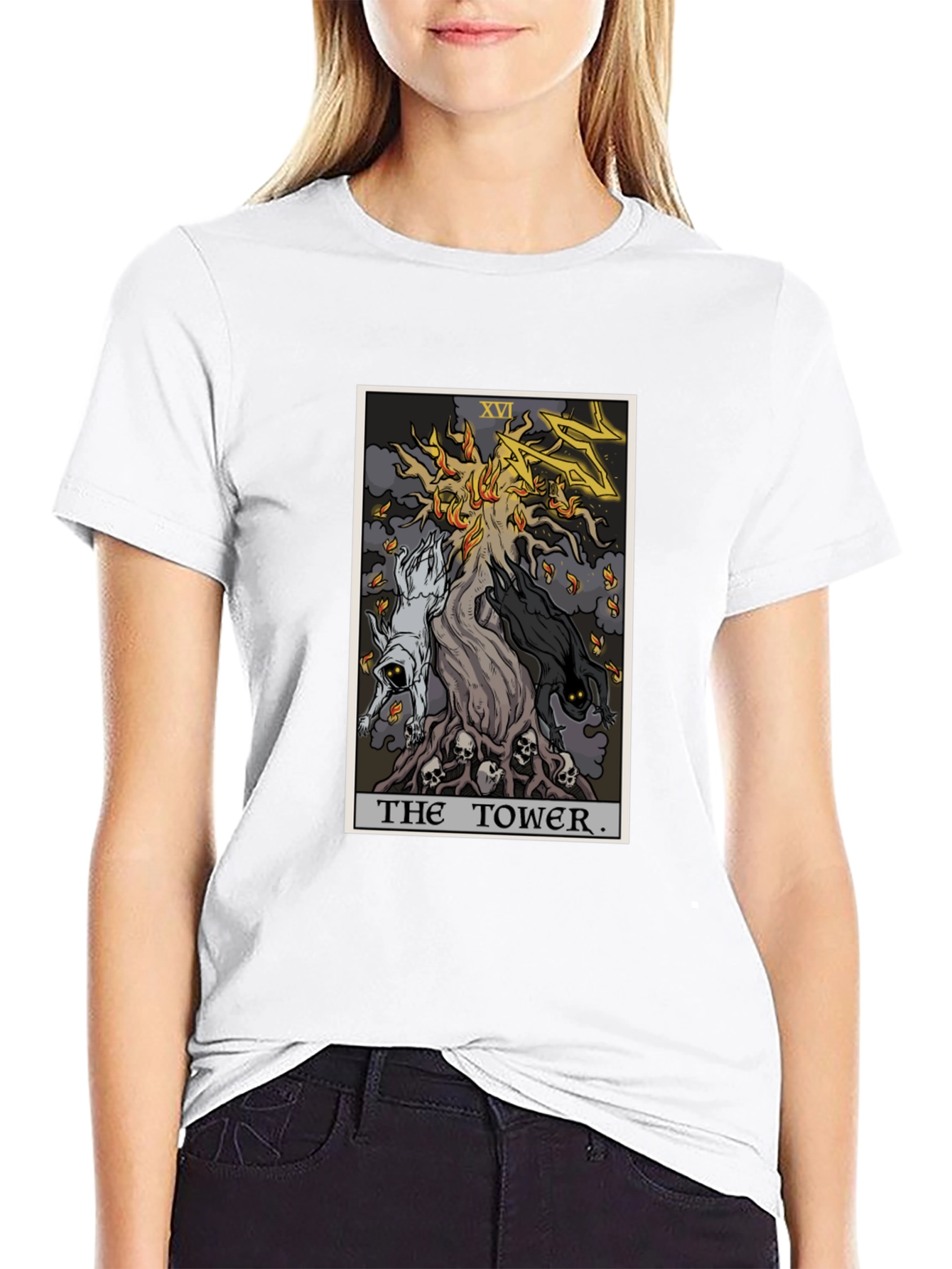 The Tower Tarot Card T-Shirt