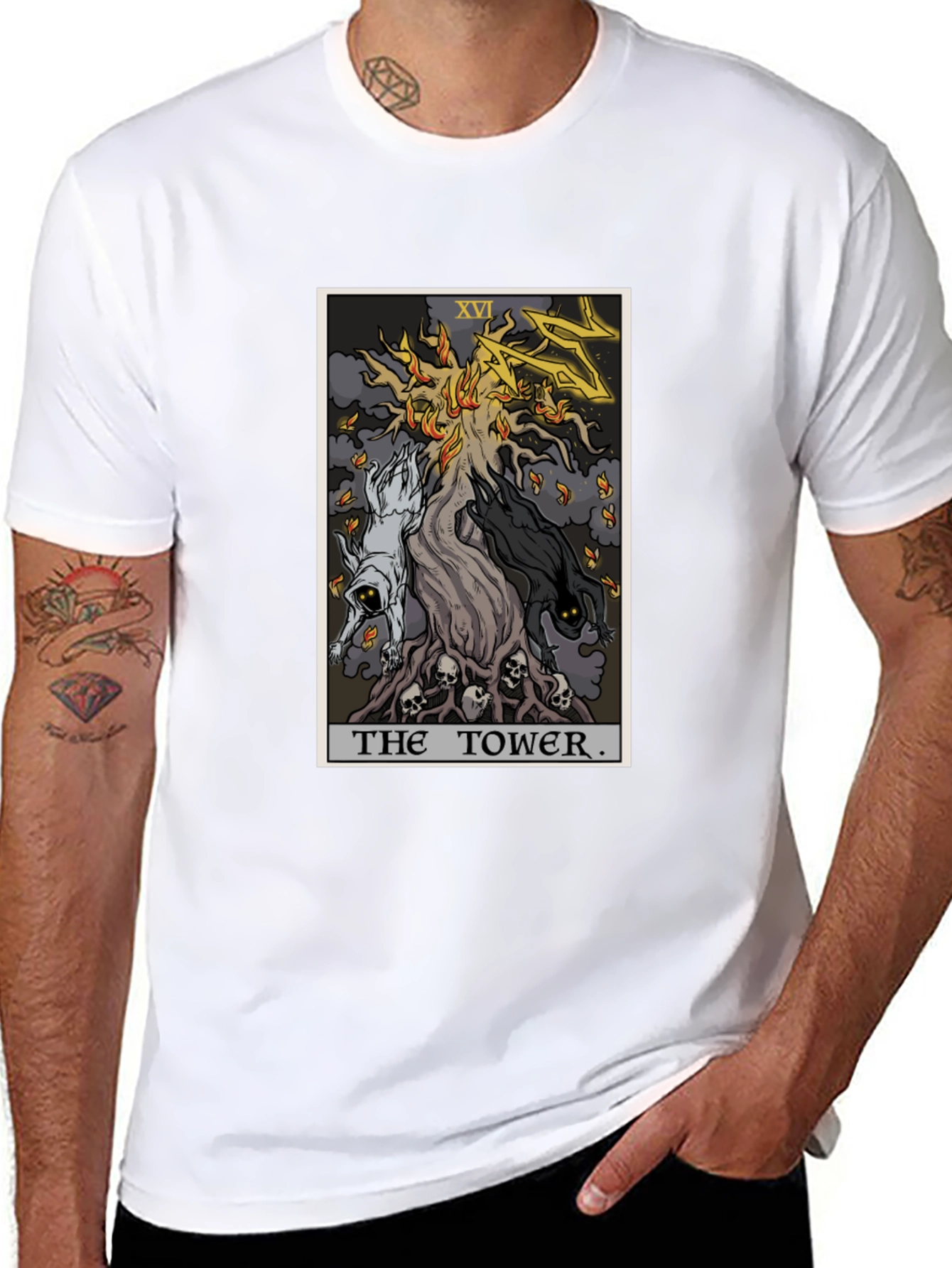 The Tower Tarot Card T-Shirt