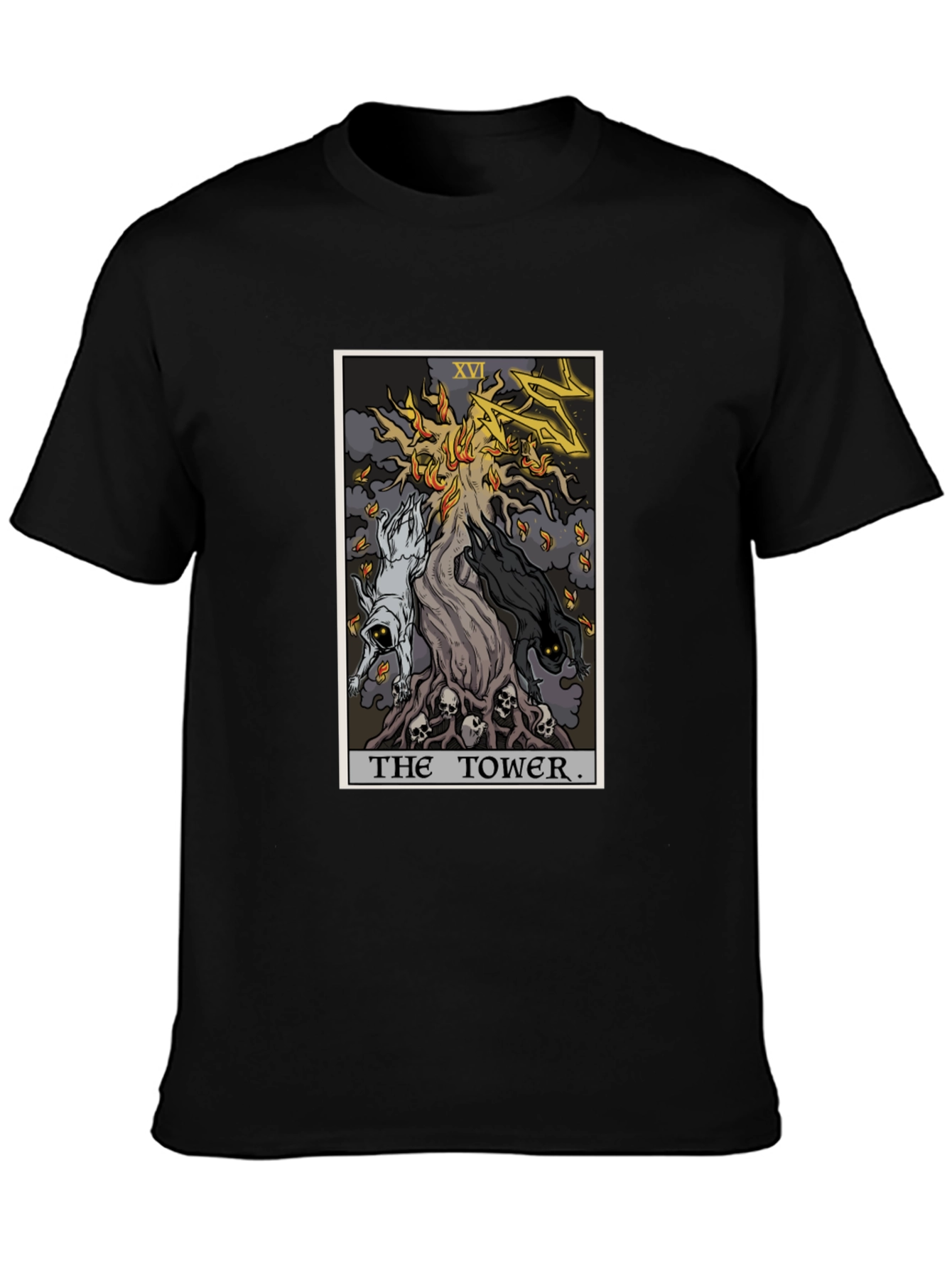 The Tower Tarot Card T-Shirt