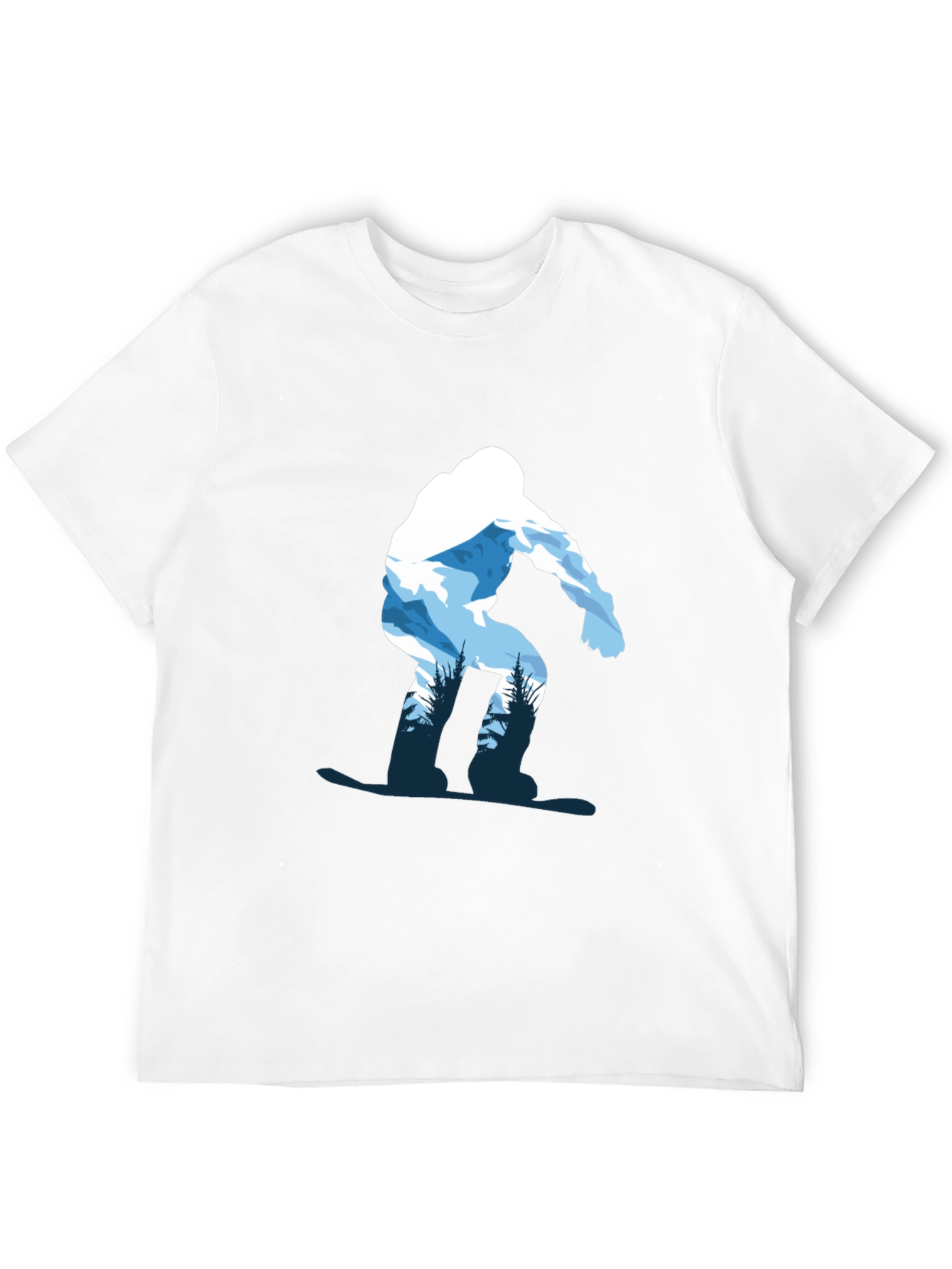 Snowboarder Graphic Tee - Black Cotton T-Shirt