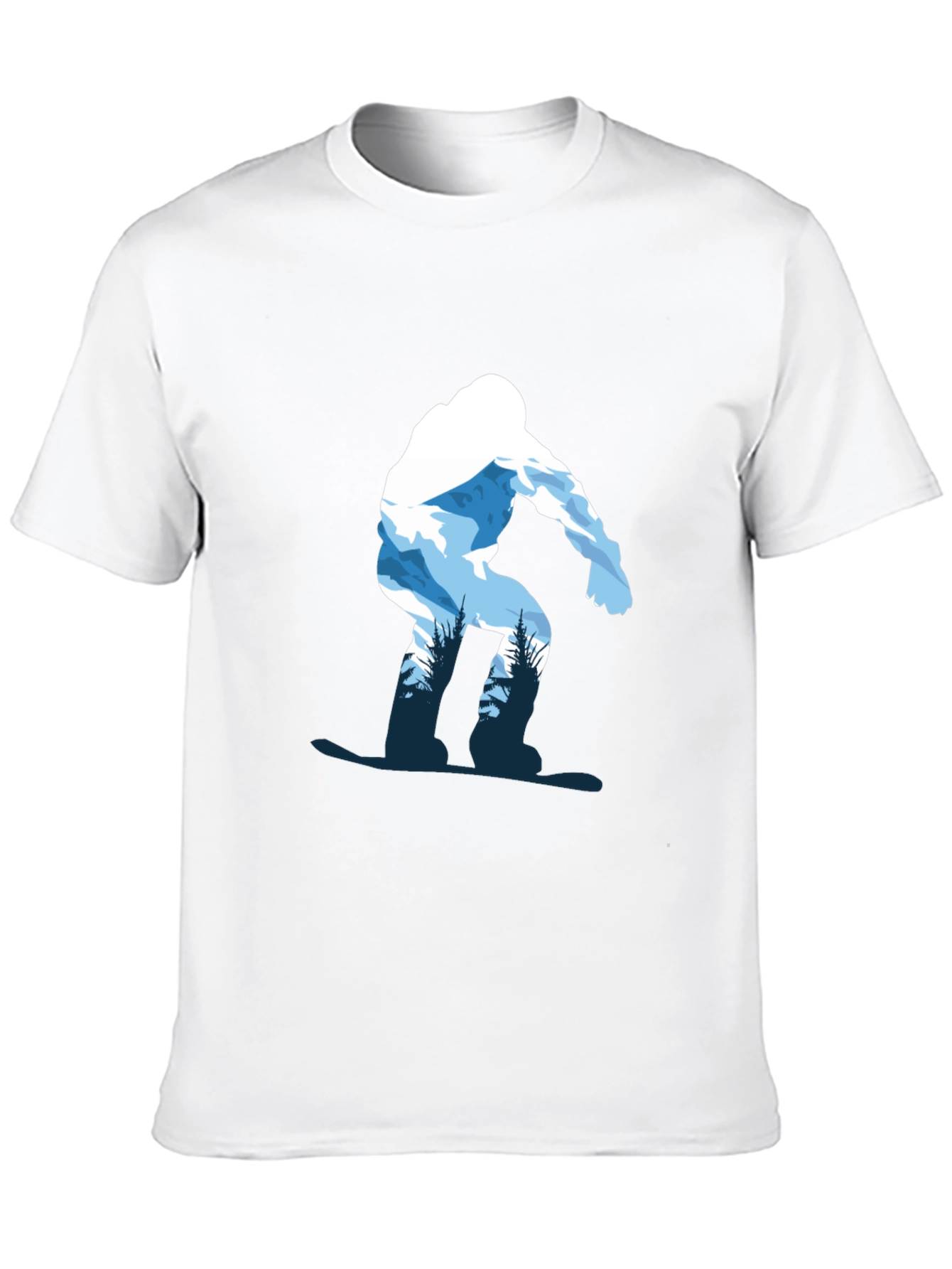 Snowboarder Graphic Tee - Black Cotton T-Shirt