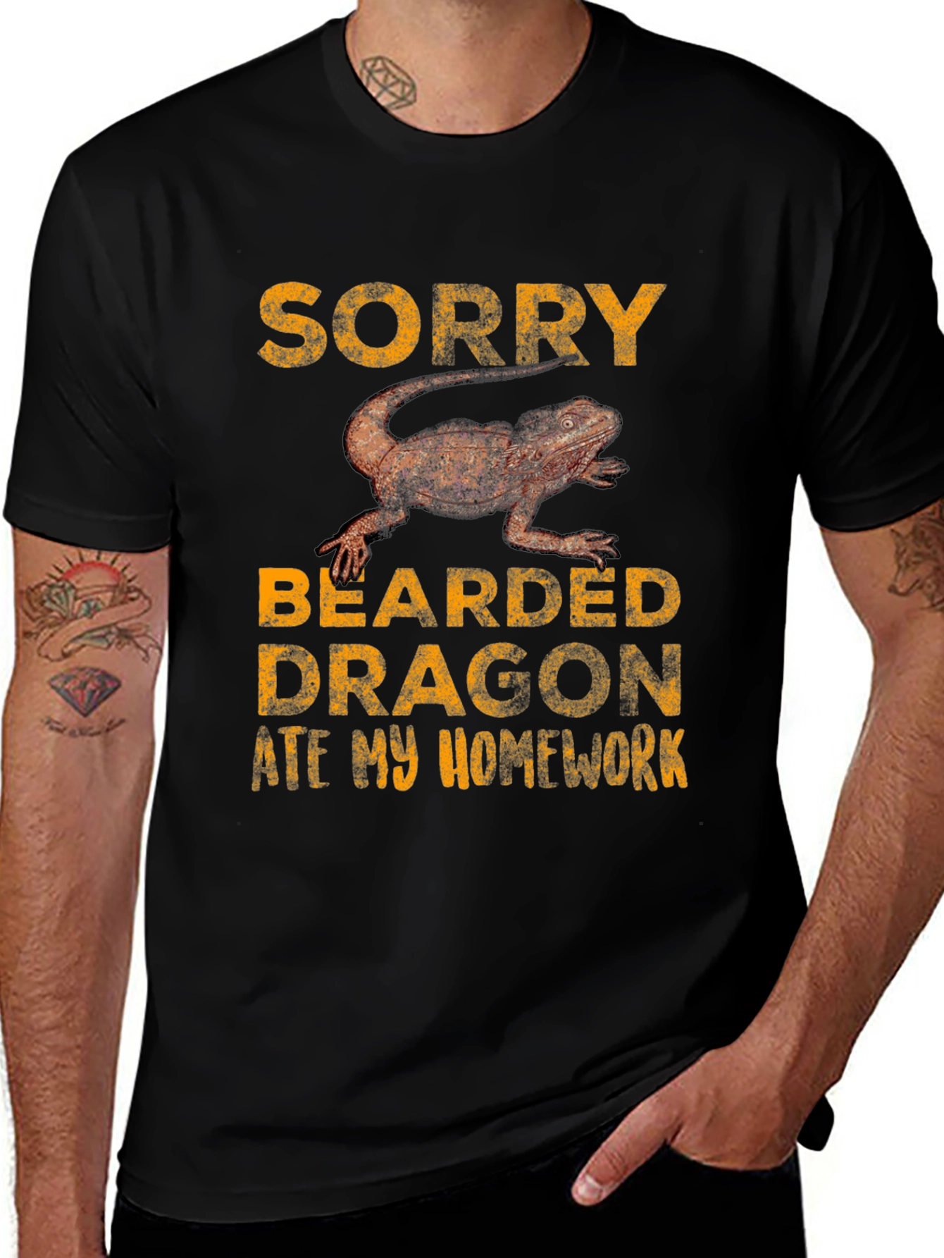 Funny Bearded Dragon Ate Homework T-Shirt