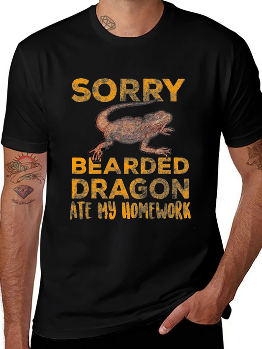 Funny Bearded Dragon Ate Homework T-Shirt