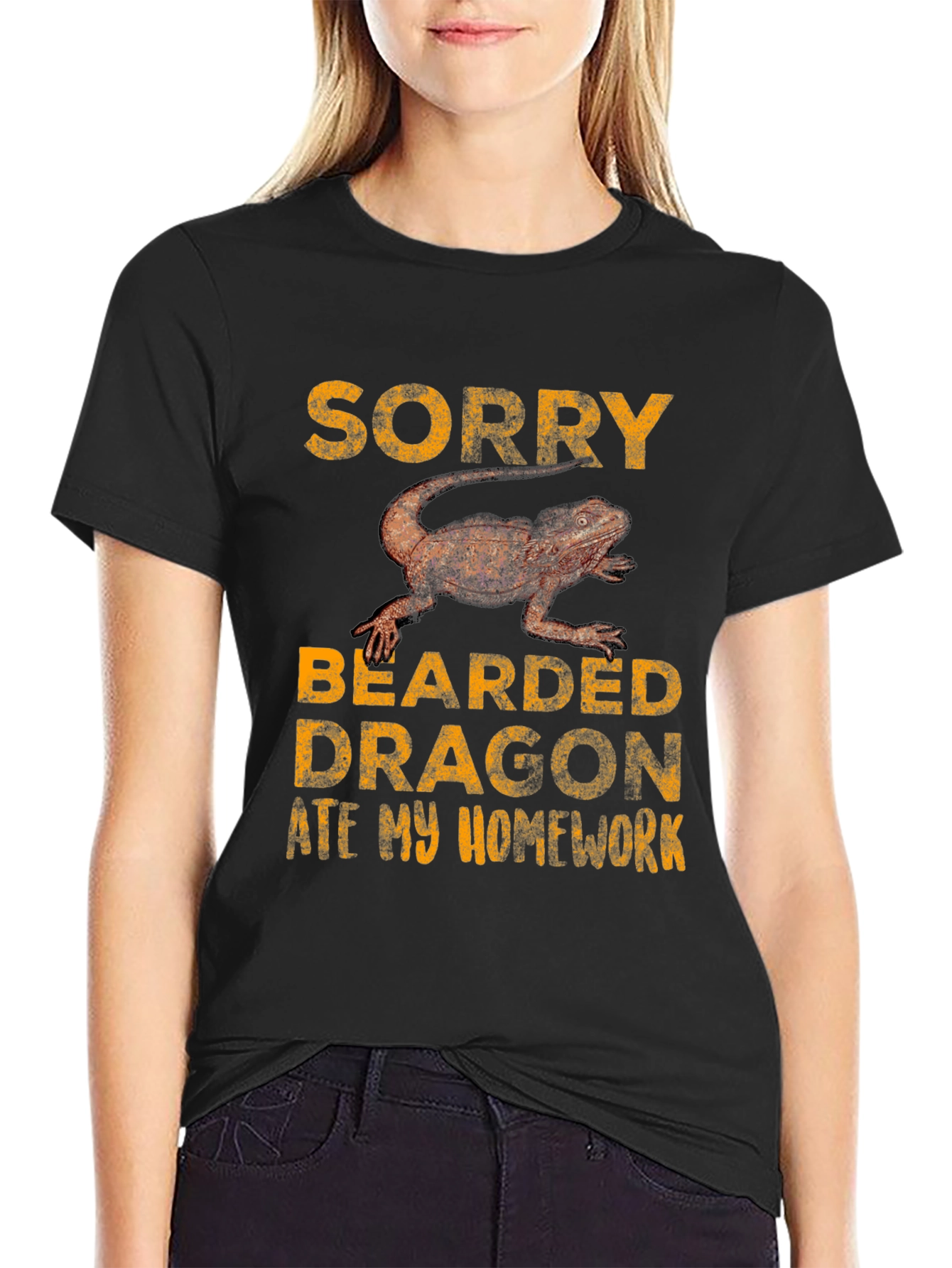 Funny Bearded Dragon Ate Homework T-Shirt