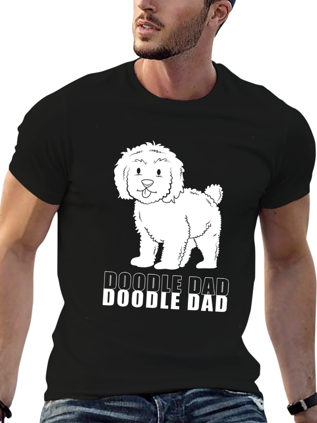Doodle Dad Black T-Shirt