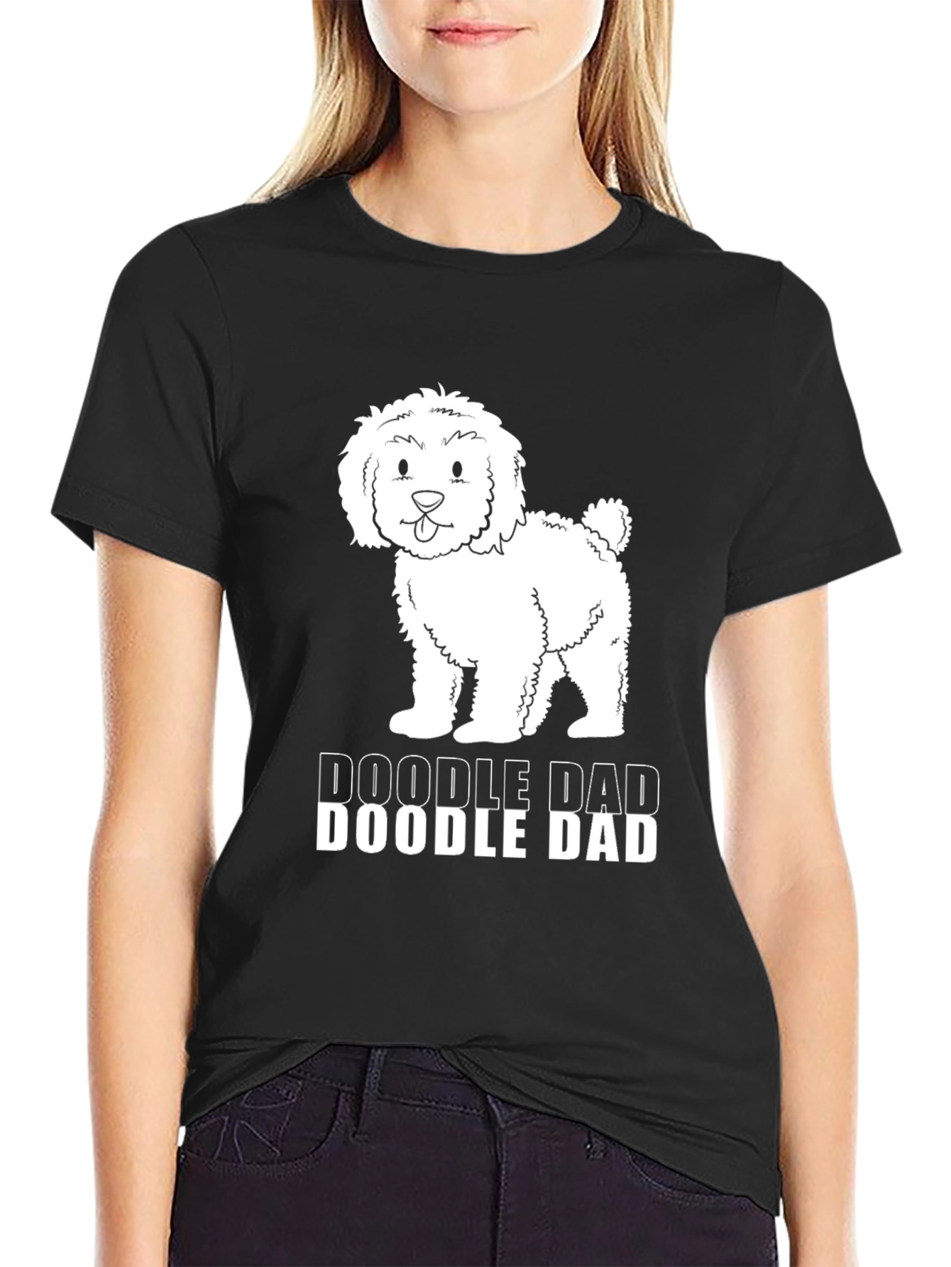 Doodle Dad Black T-Shirt