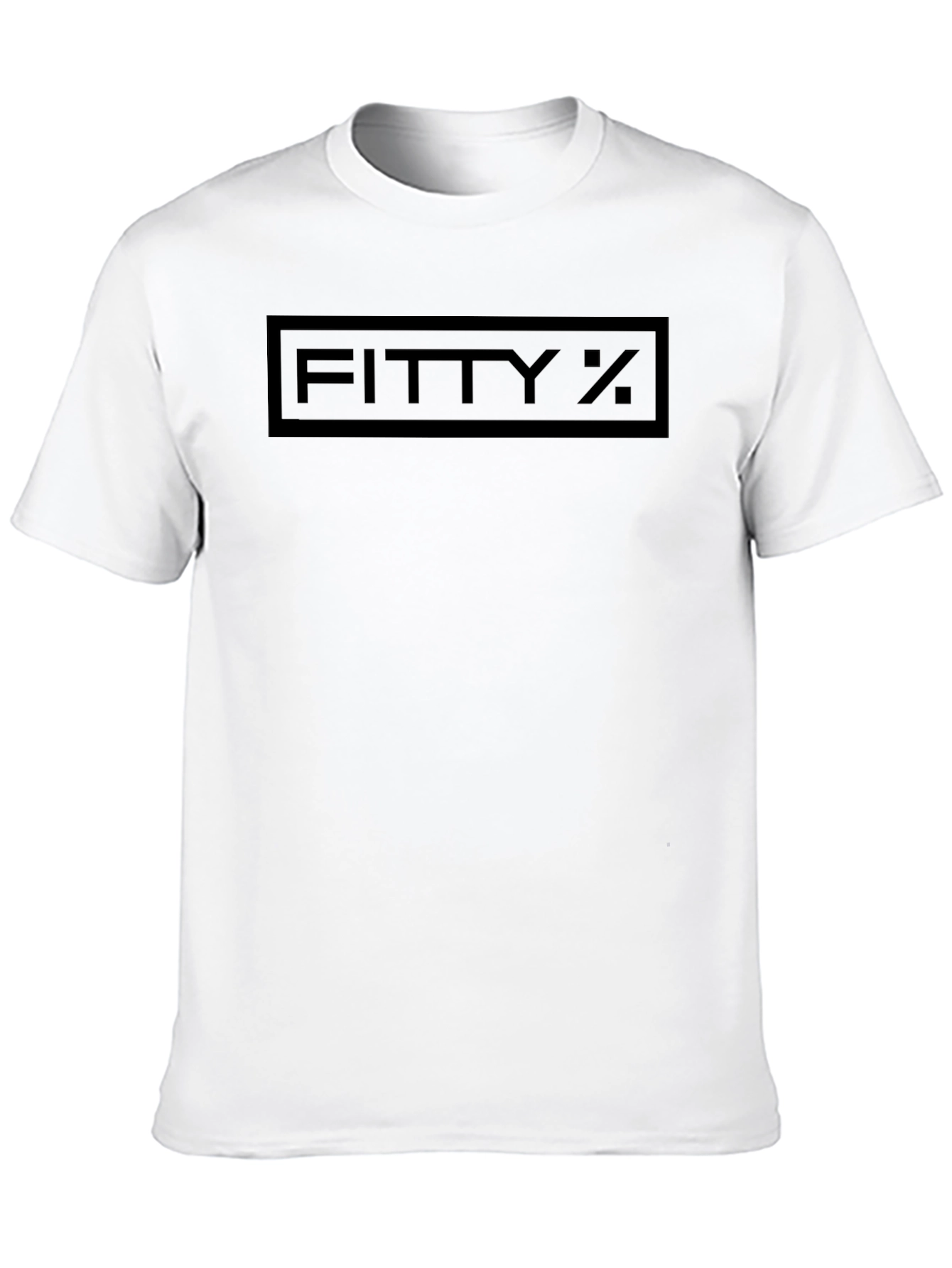 Fitty % Black Graphic Tee - Mens Casual Shirt