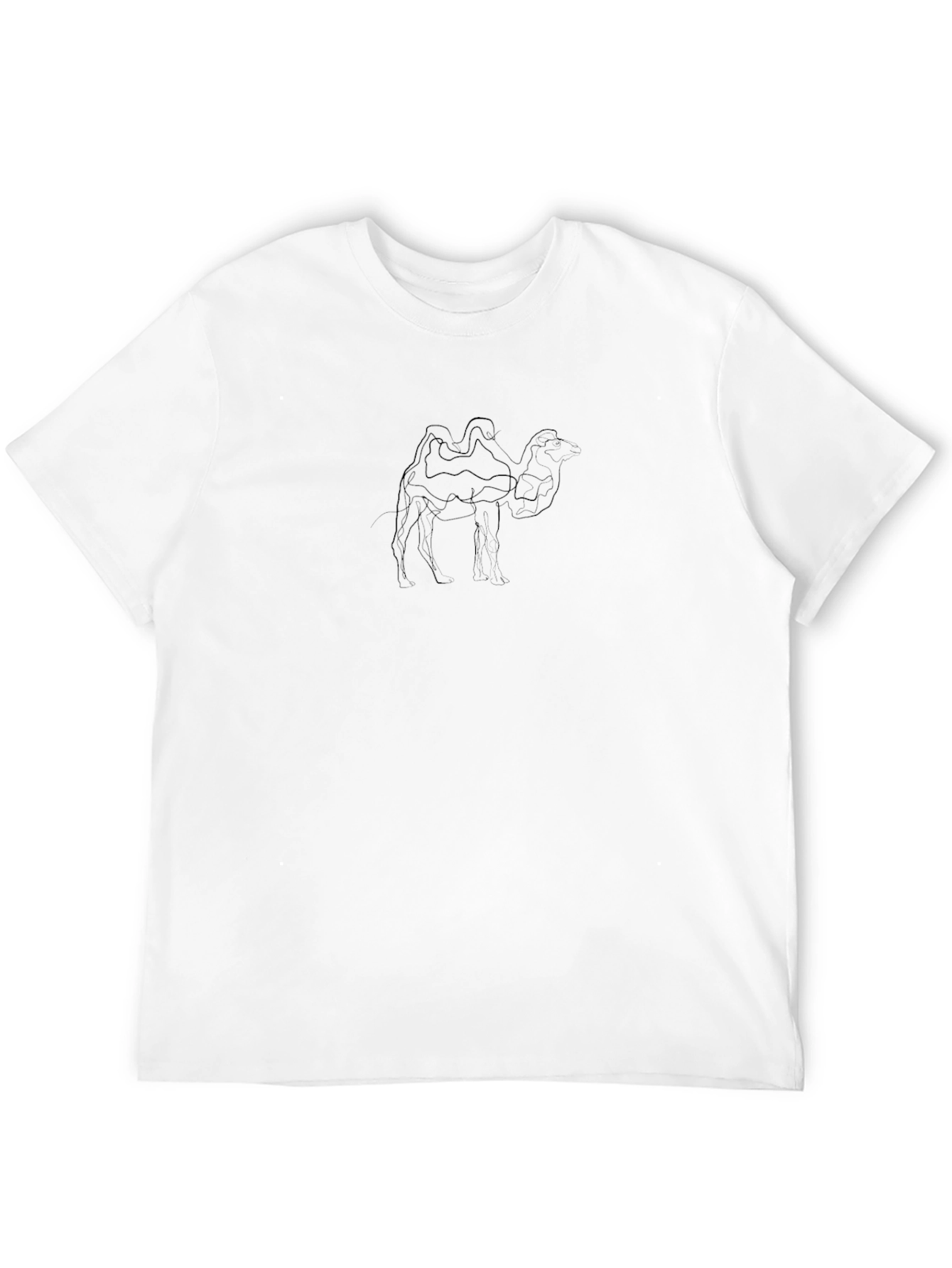 Camel Outline Graphic Black T-Shirt