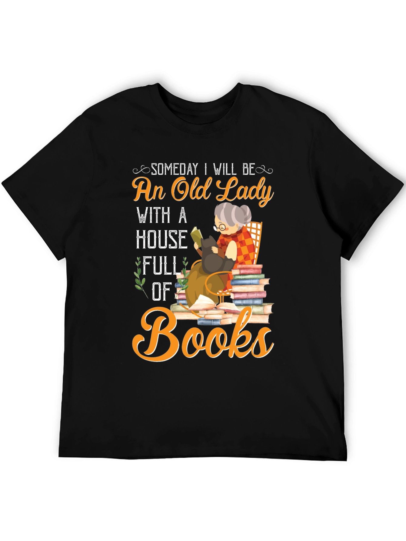 An Old Lady With Books T-shirt