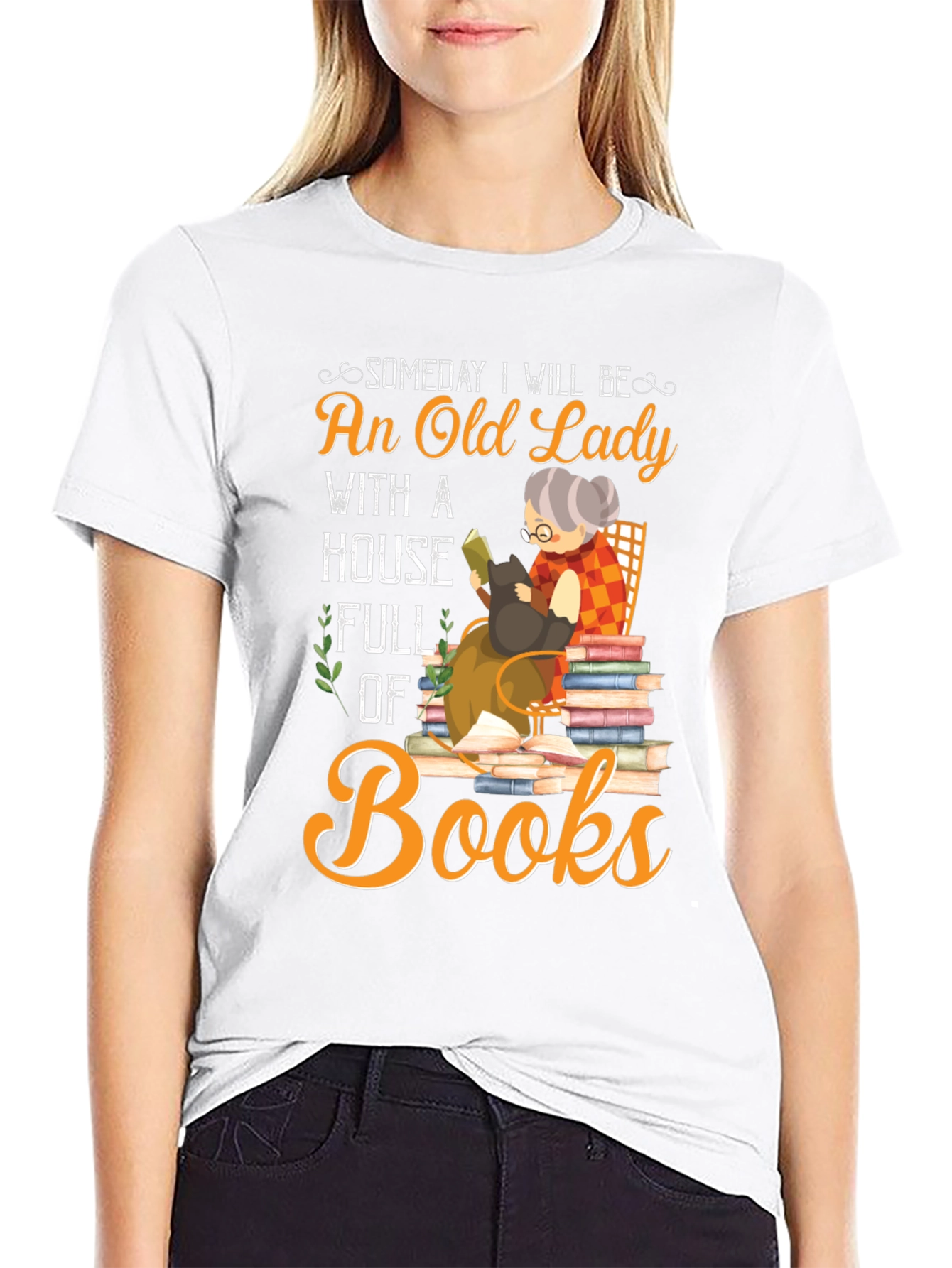 An Old Lady With Books T-shirt