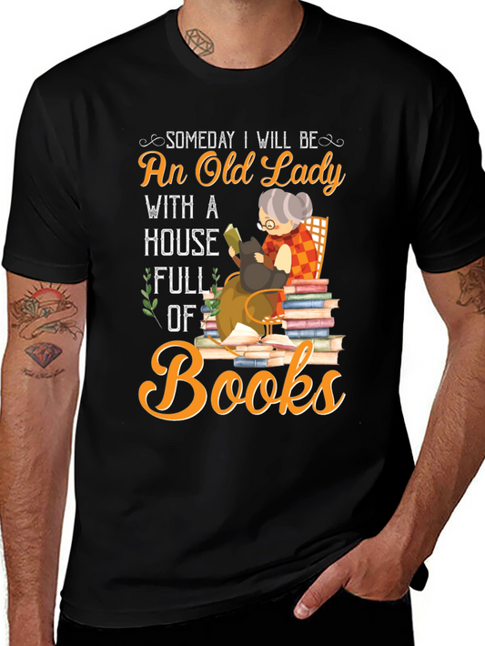 An Old Lady With Books T-shirt