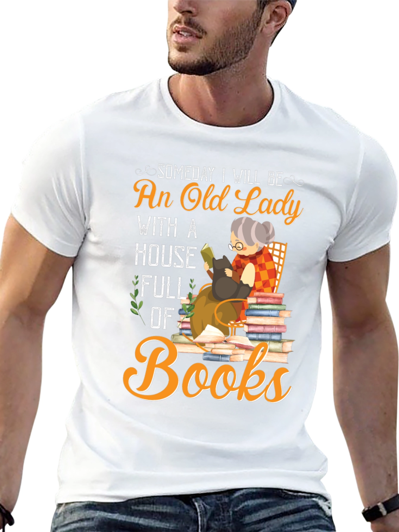An Old Lady With Books T-shirt