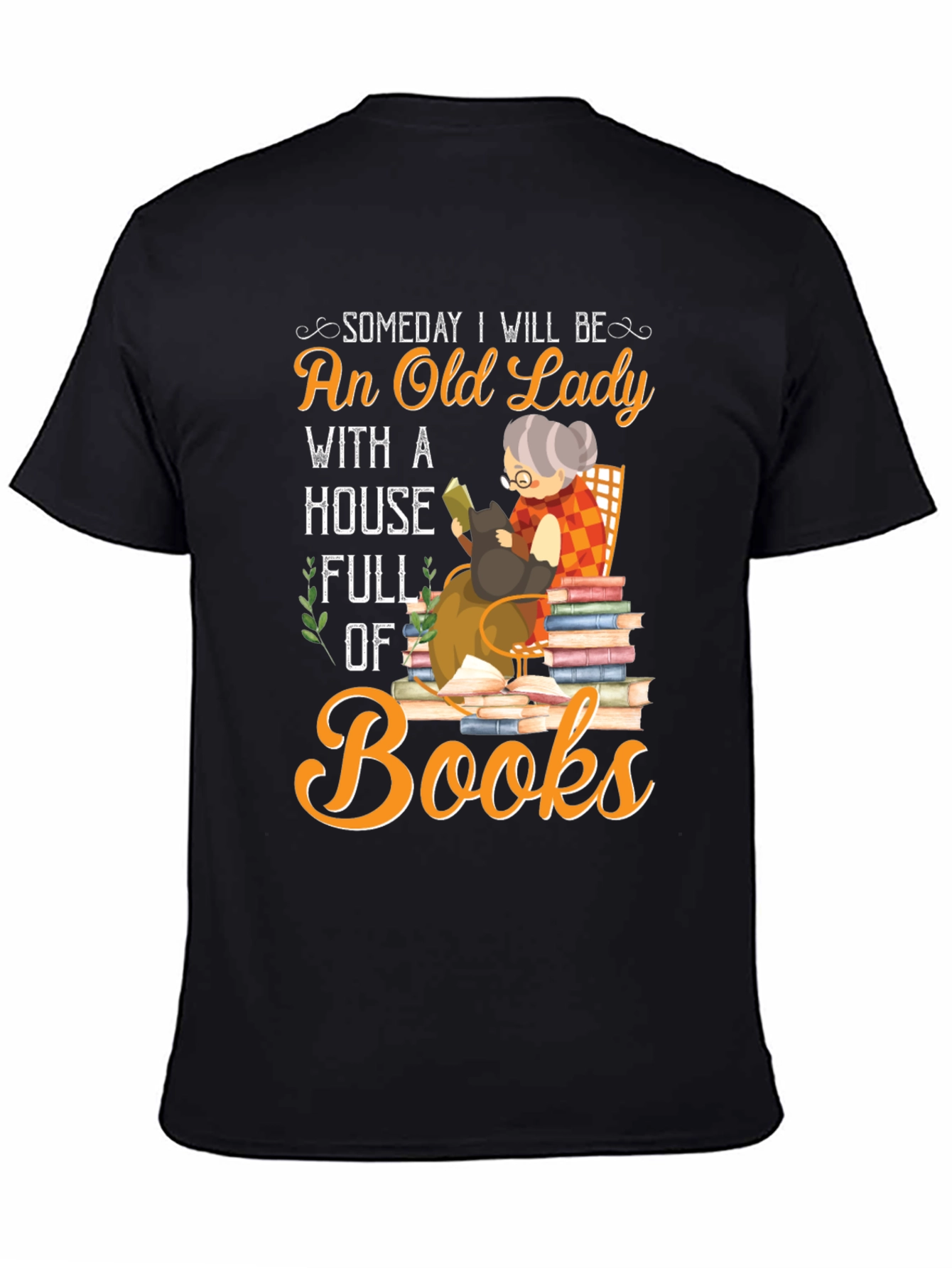 An Old Lady With Books T-shirt