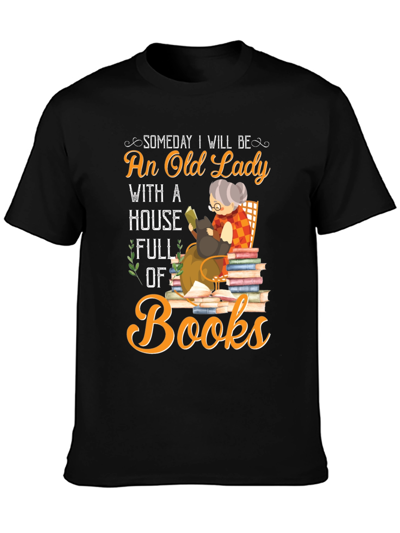 An Old Lady With Books T-shirt