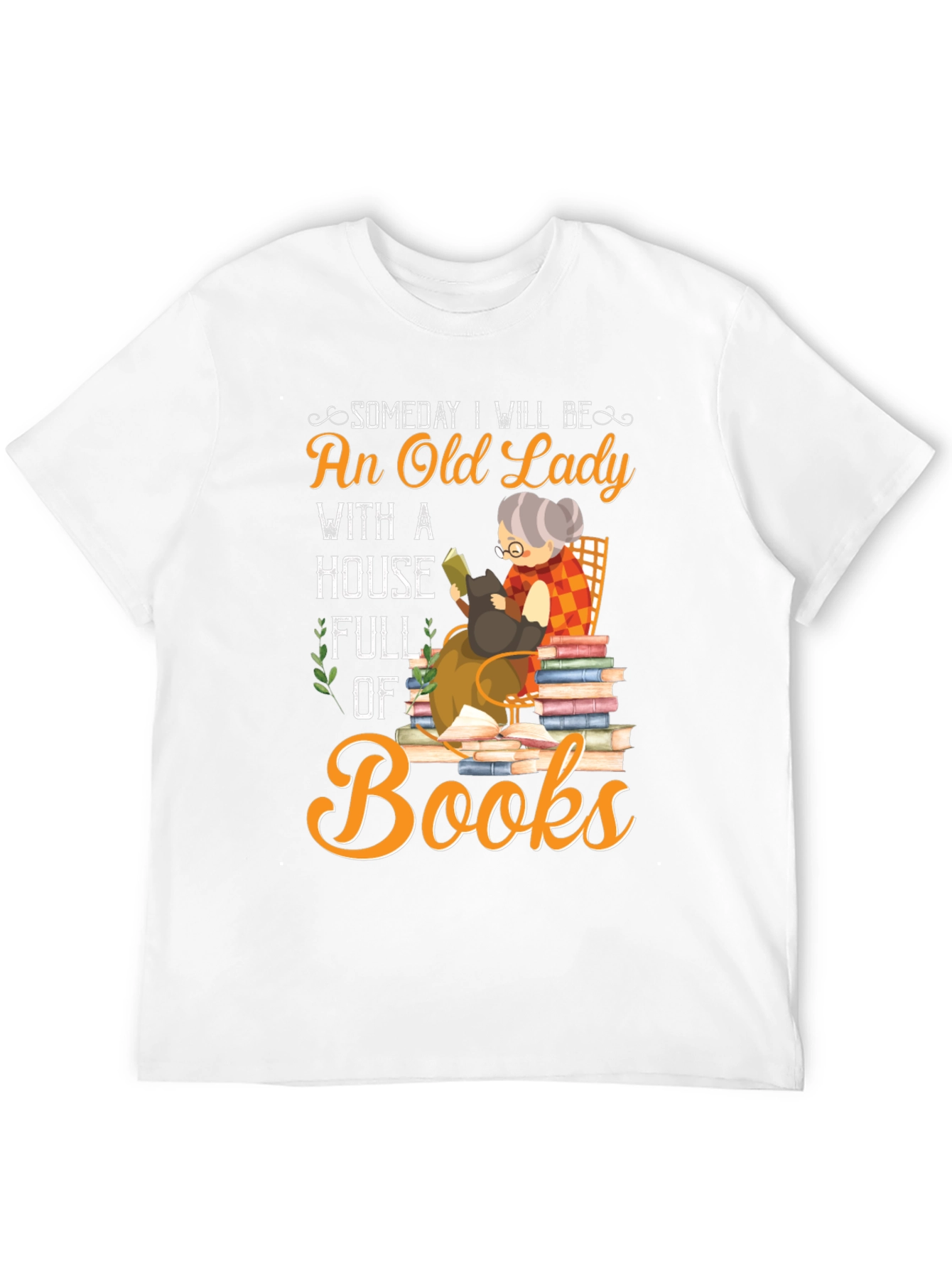 An Old Lady With Books T-shirt