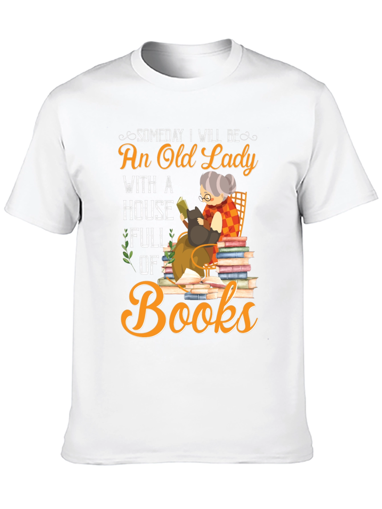 An Old Lady With Books T-shirt