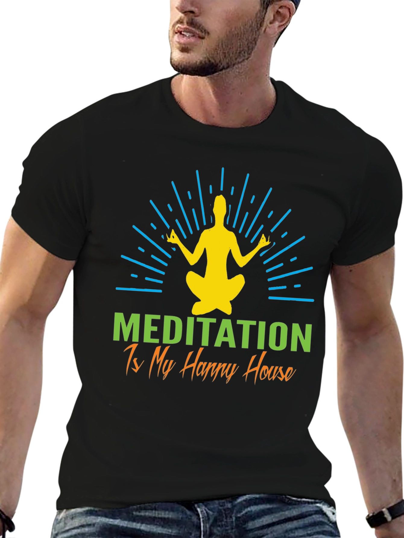 Meditation Happy House Graphic Tee