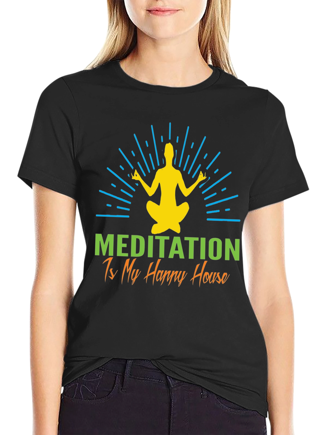 Meditation Happy House Graphic Tee