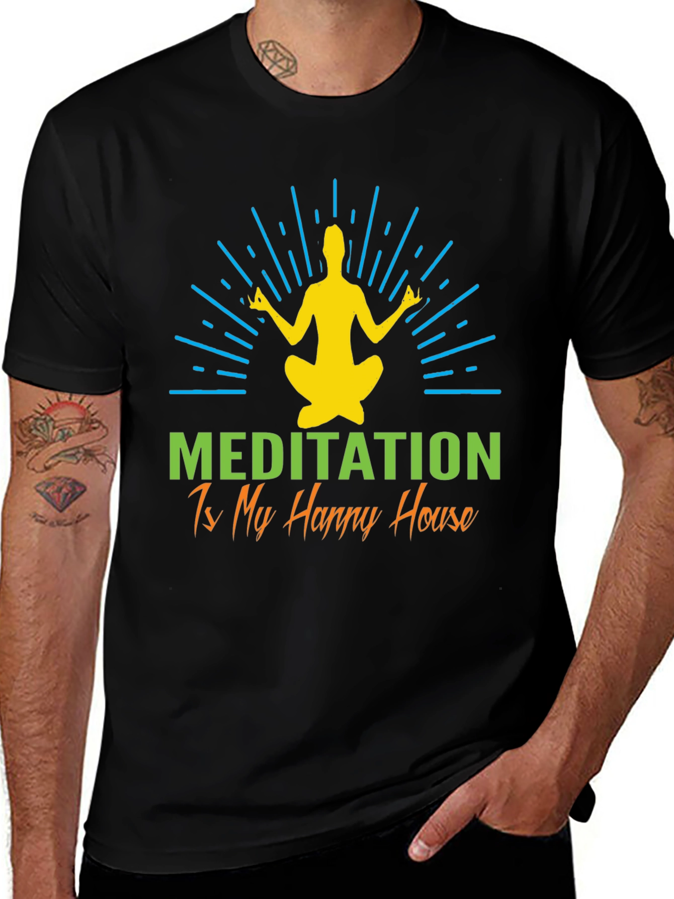 Meditation Happy House Graphic Tee