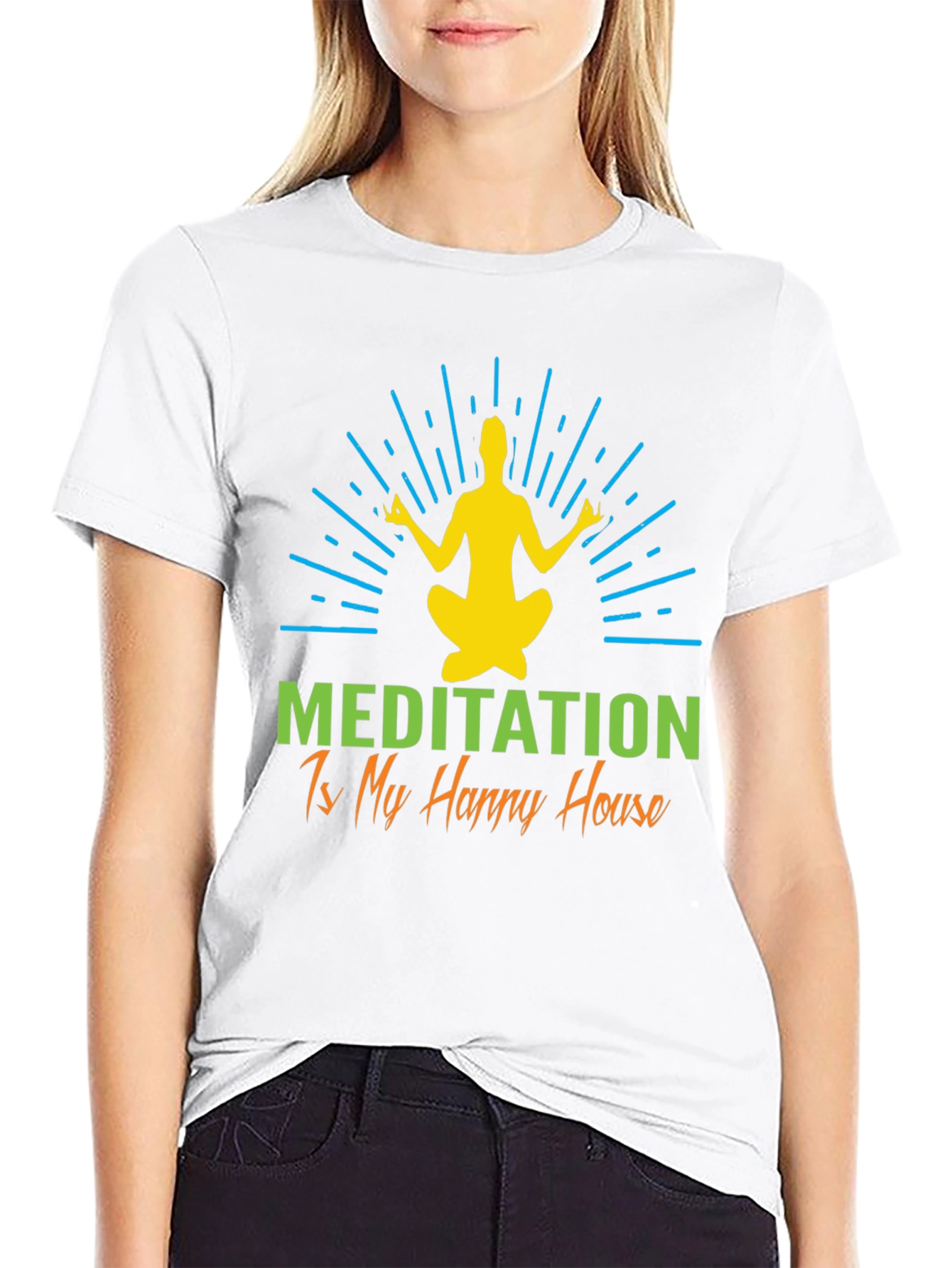 Meditation Happy House Graphic Tee
