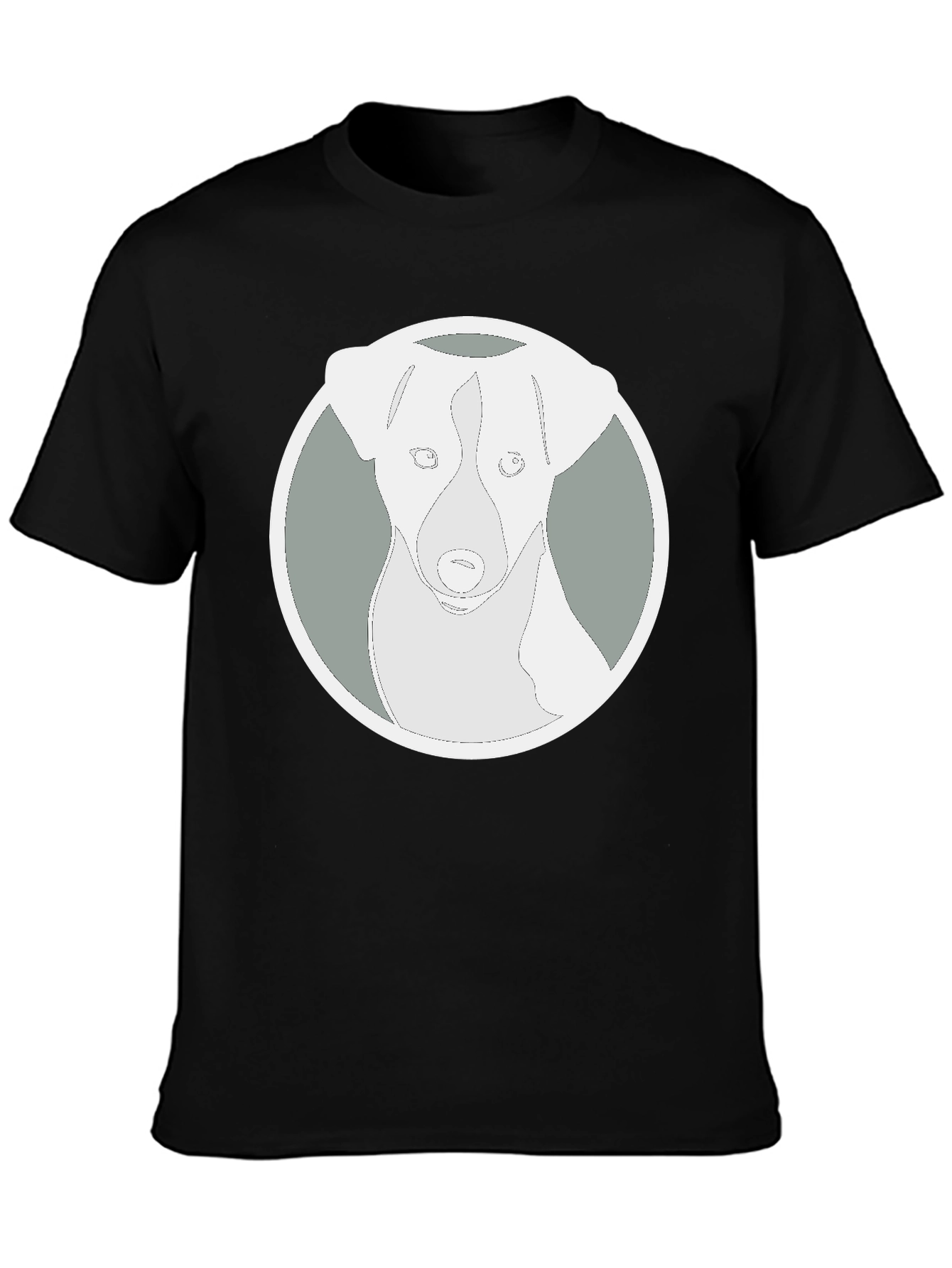 Dog Graphic Tee - Black Cotton Blend