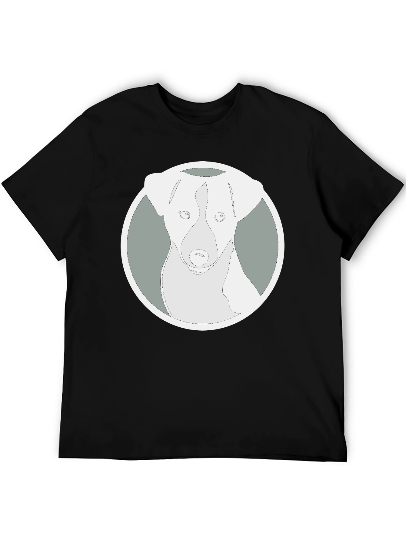 Dog Graphic Tee - Black Cotton Blend