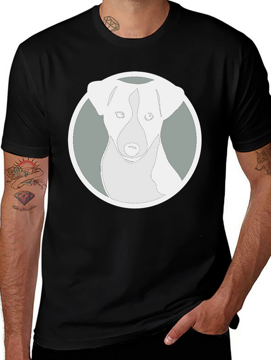 Dog Graphic Tee - Black Cotton Blend