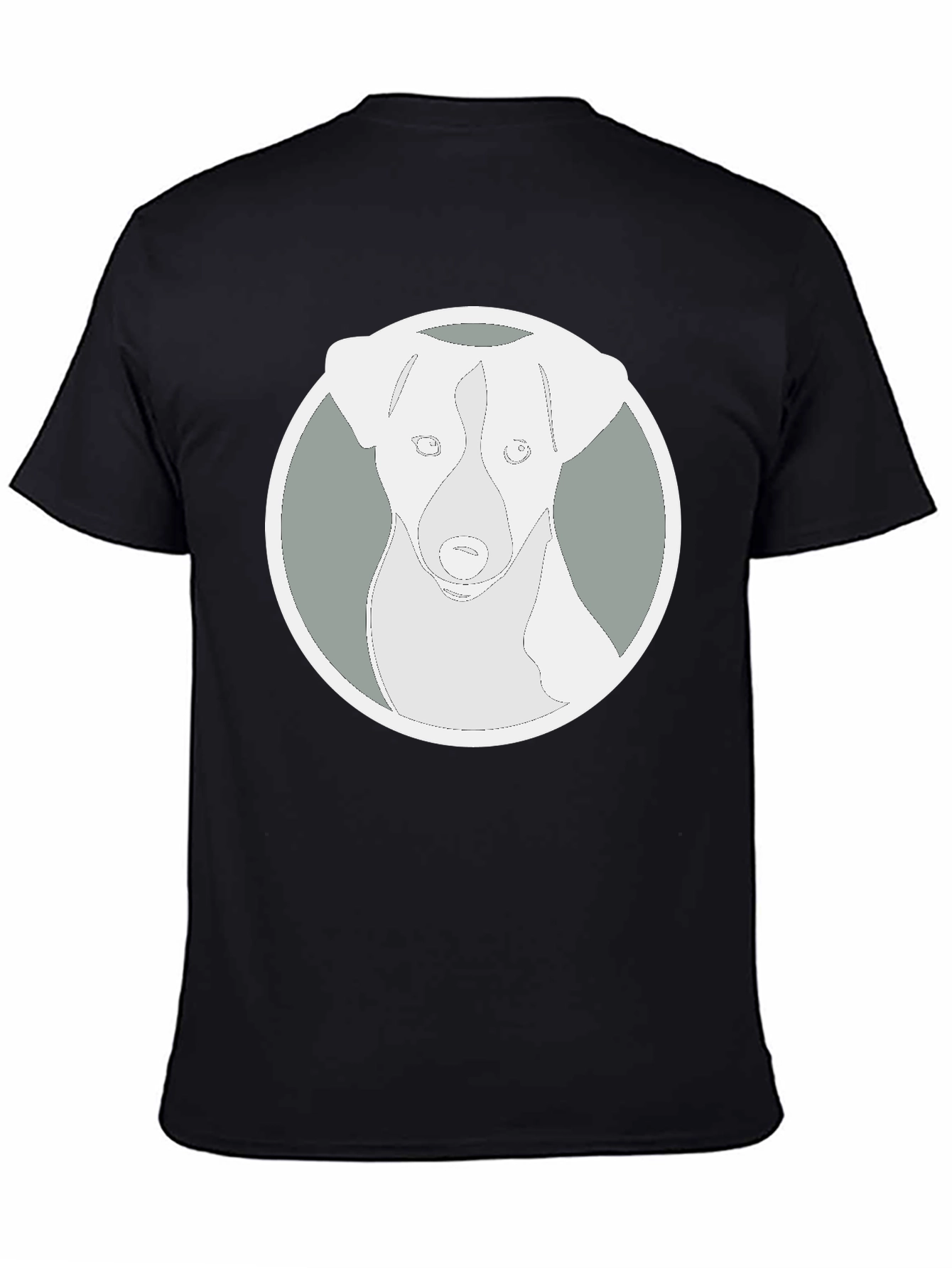 Dog Graphic Tee - Black Cotton Blend