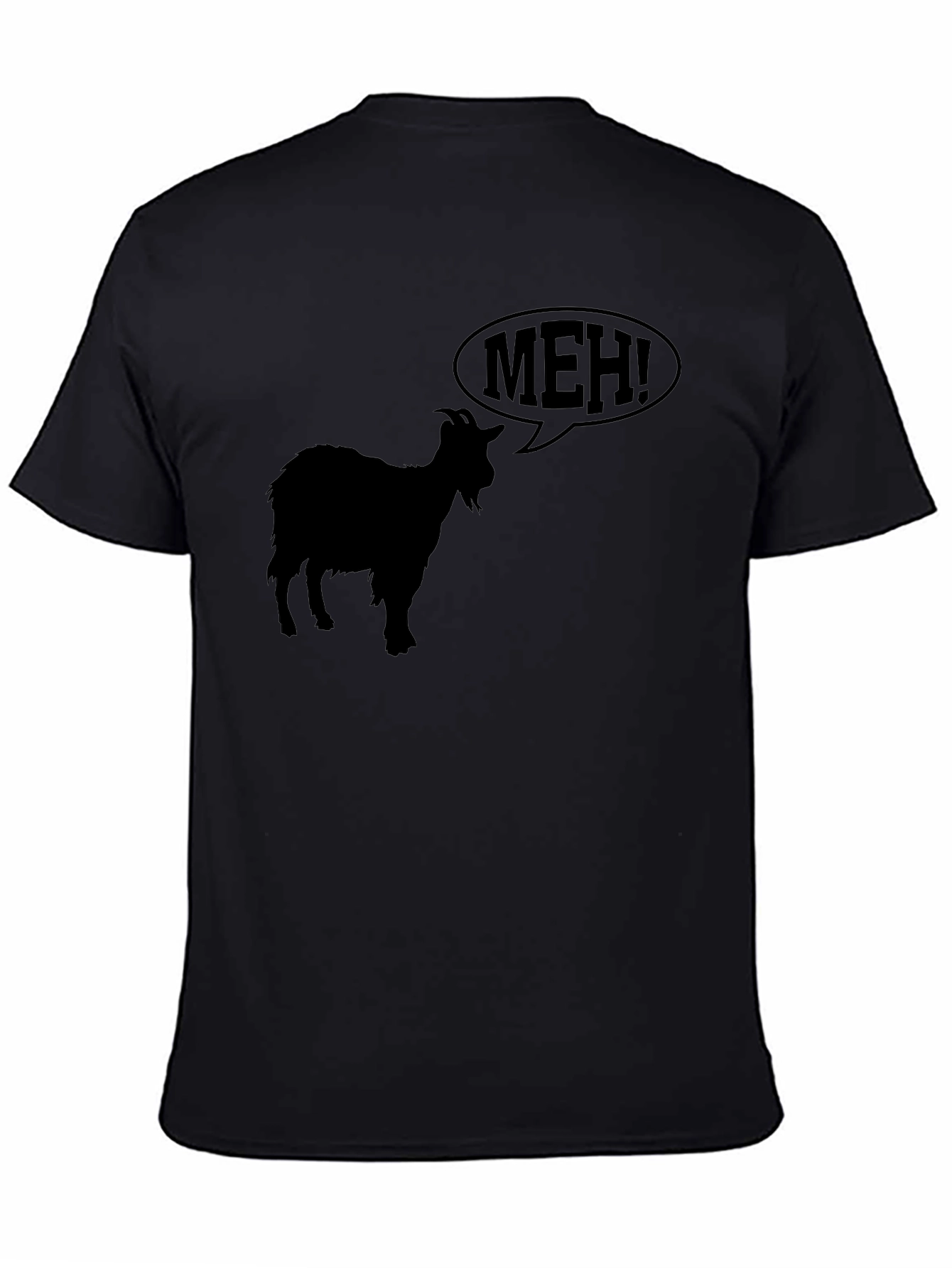 Meh Goat T-Shirt - Black Graphic Tee