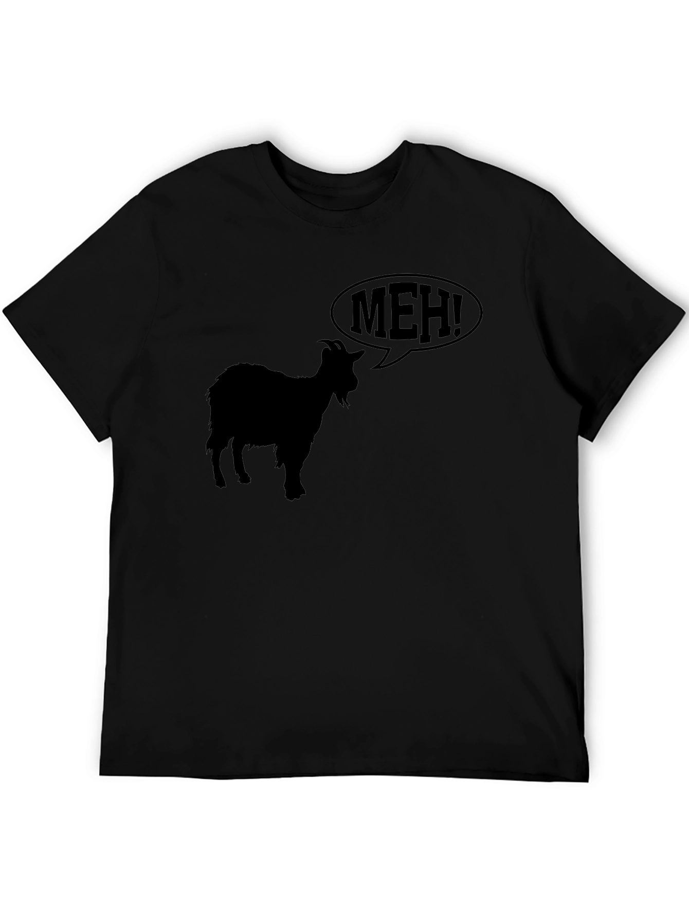 Meh Goat T-Shirt - Black Graphic Tee