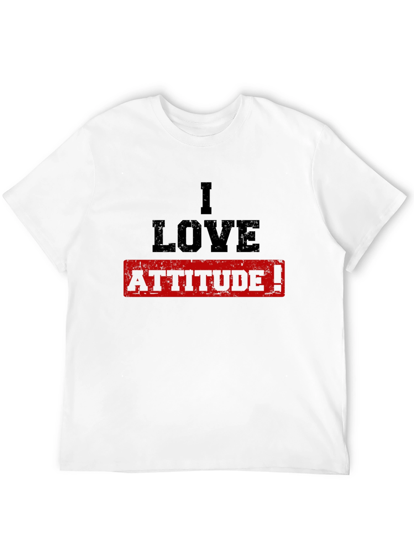 I Love Attitude T-Shirt - Black Cotton Tee