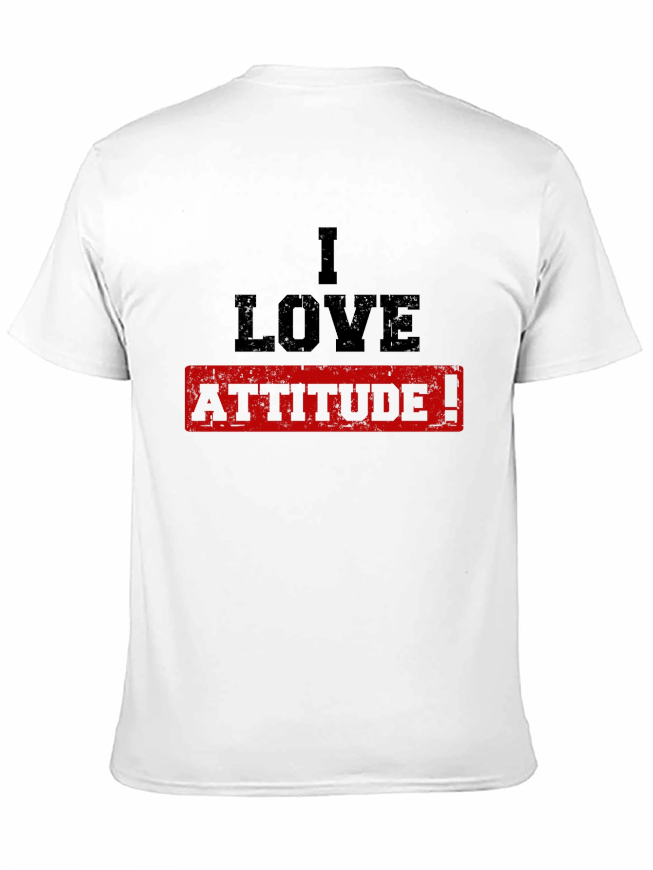 I Love Attitude T-Shirt - Black Cotton Tee