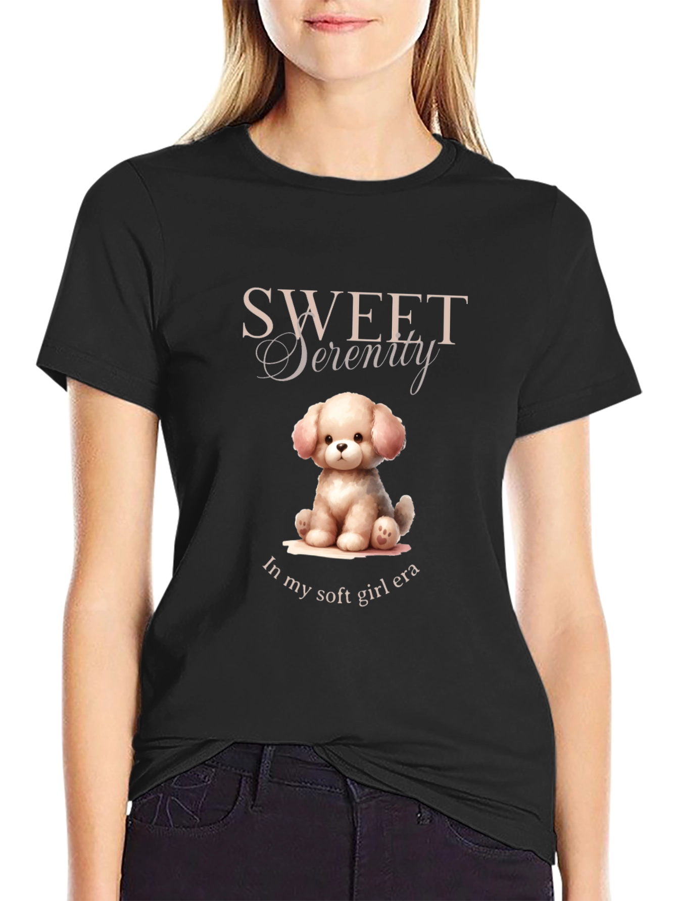 Sweet Serenity Puppy Soft Girl Era T-Shirt