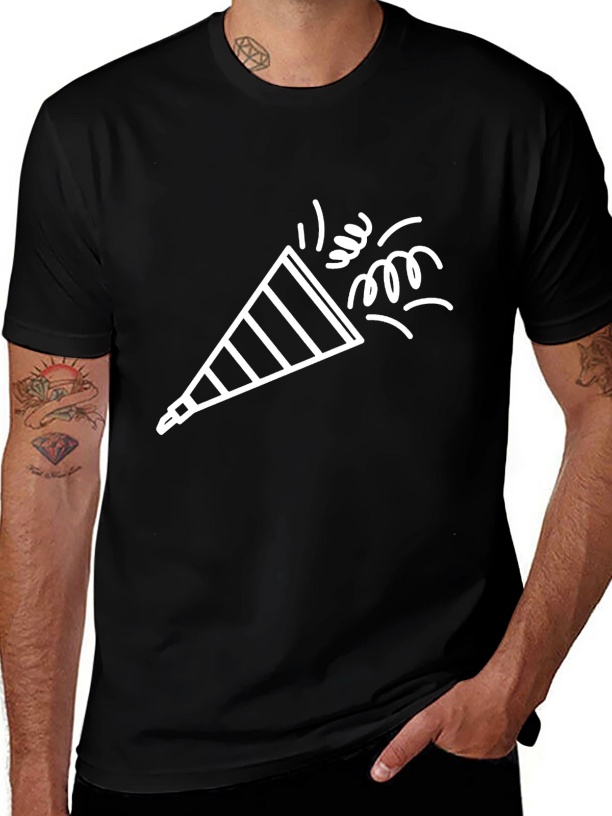 Party Popper Graphic Tee - Celebration Shirt