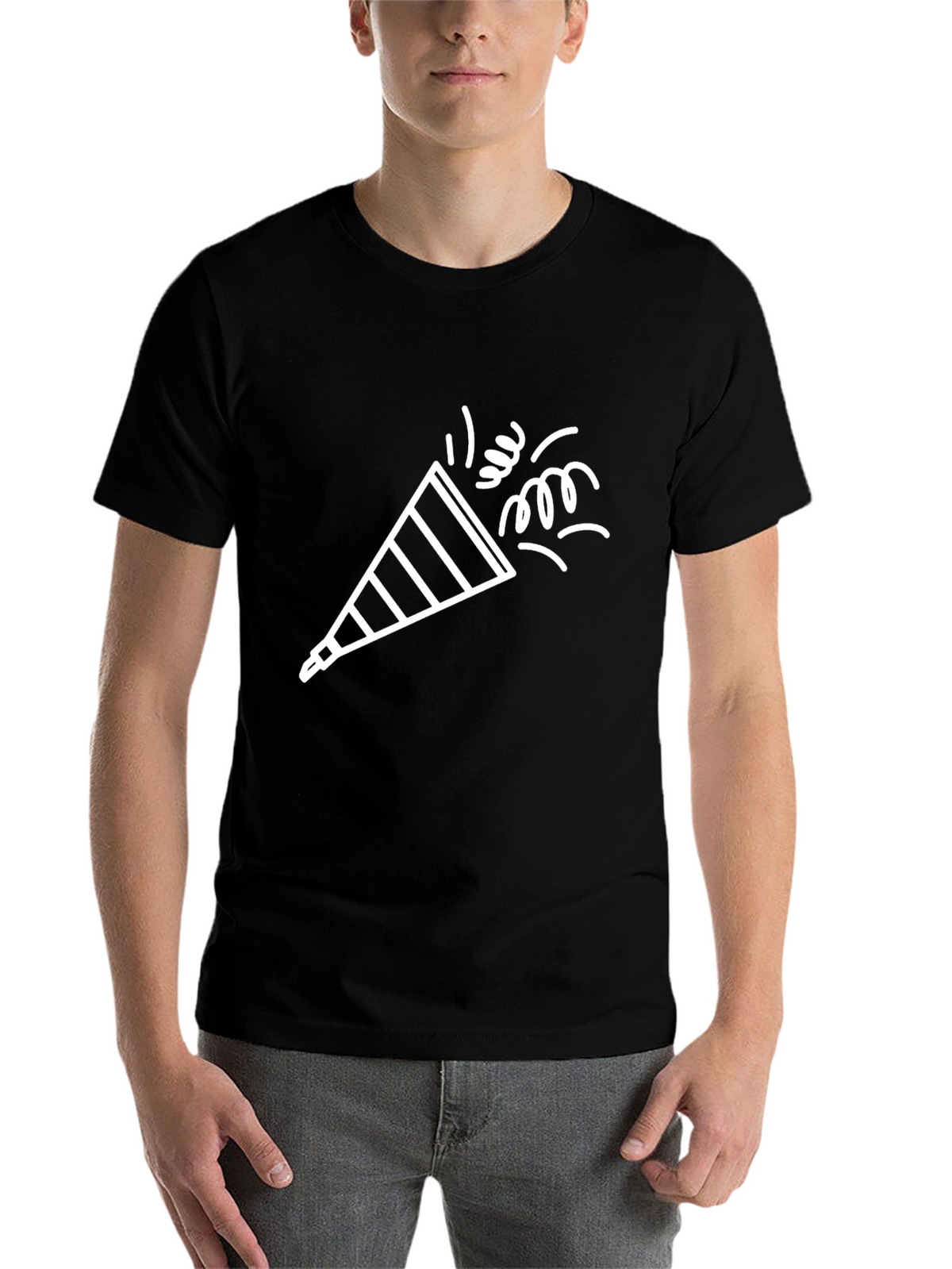 Party Popper Graphic Tee - Celebration Shirt
