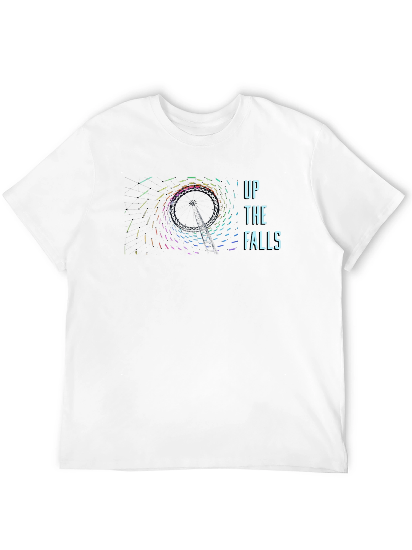 Up the Falls Graphic Tee - Black Cotton T-Shirt