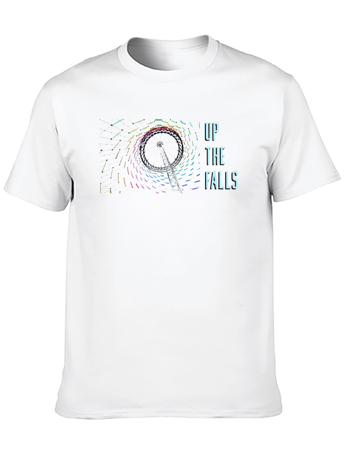 Up the Falls Graphic Tee - Black Cotton T-Shirt