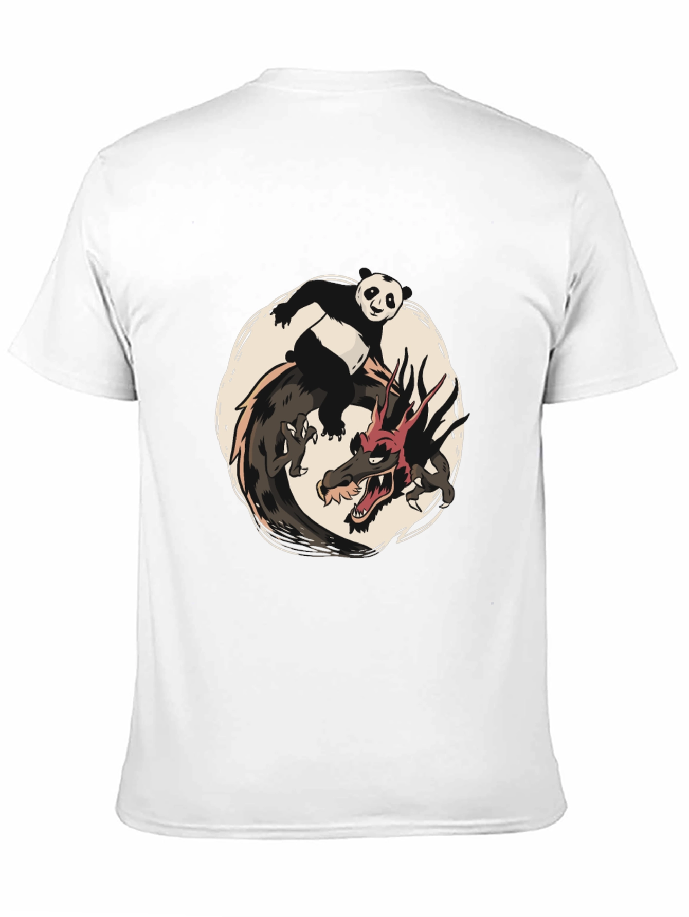 Panda and Dragon Graphic Tee - Unique Design