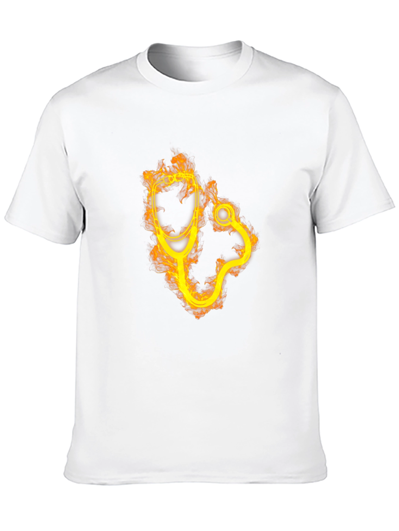 Fiery Stethoscope Graphic Tee - Medical Professional Apparel