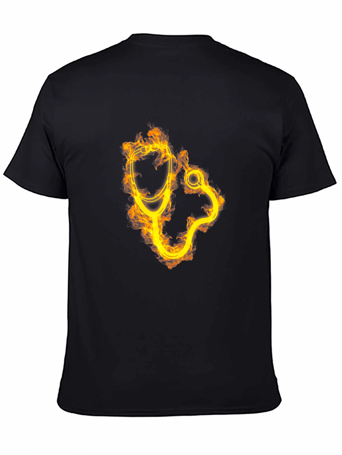 Fiery Stethoscope Graphic Tee - Medical Professional Apparel