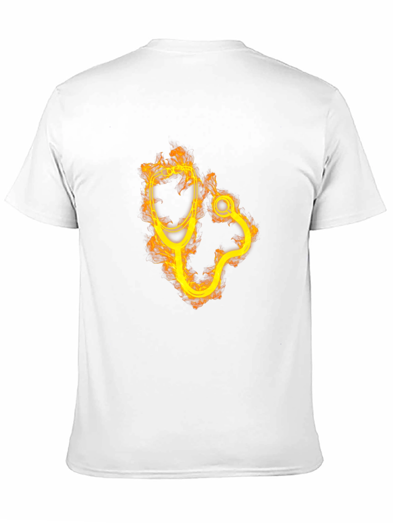 Fiery Stethoscope Graphic Tee - Medical Professional Apparel