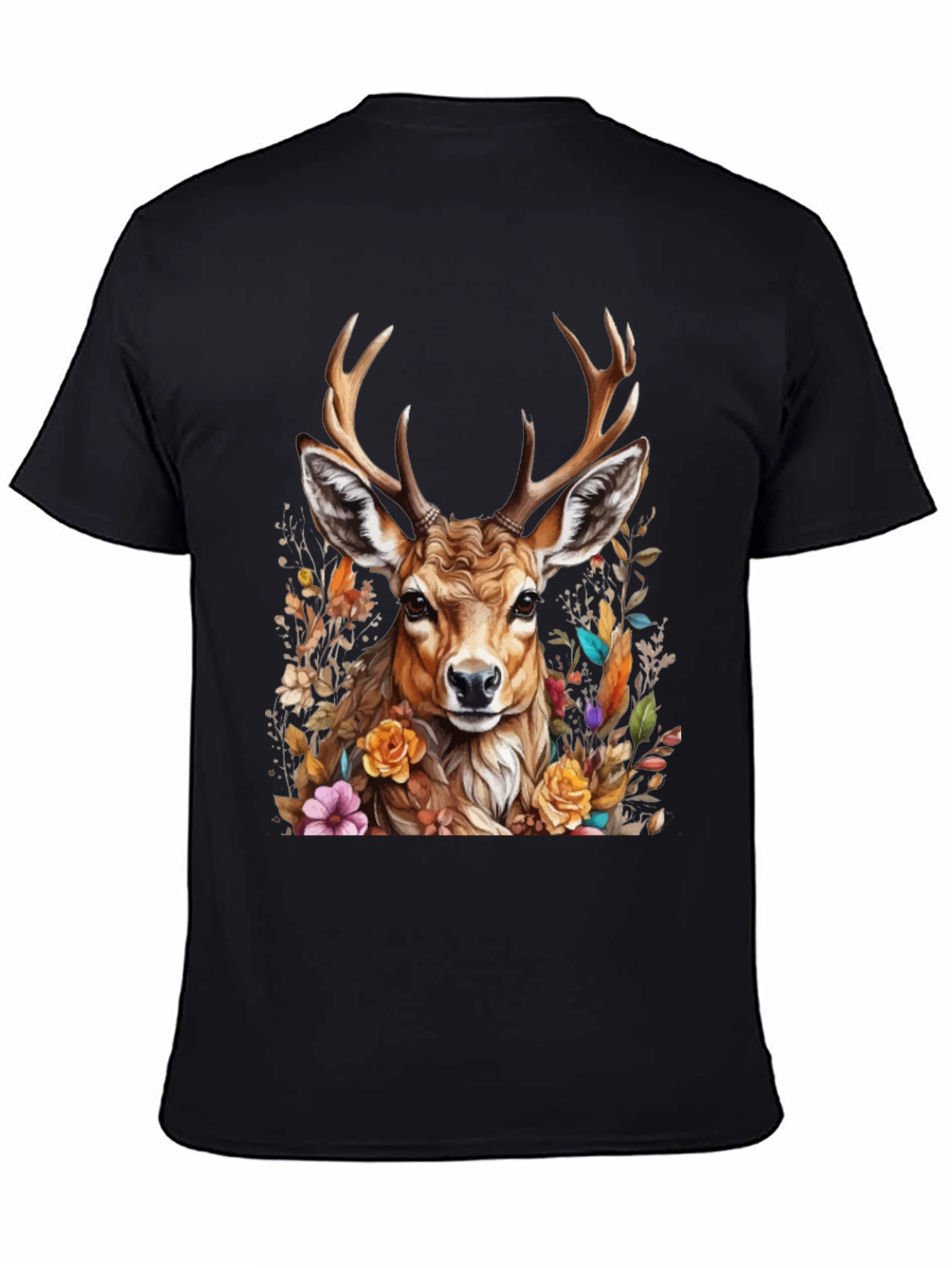 Deer Floral Graphic Tee - Nature Inspired Style
