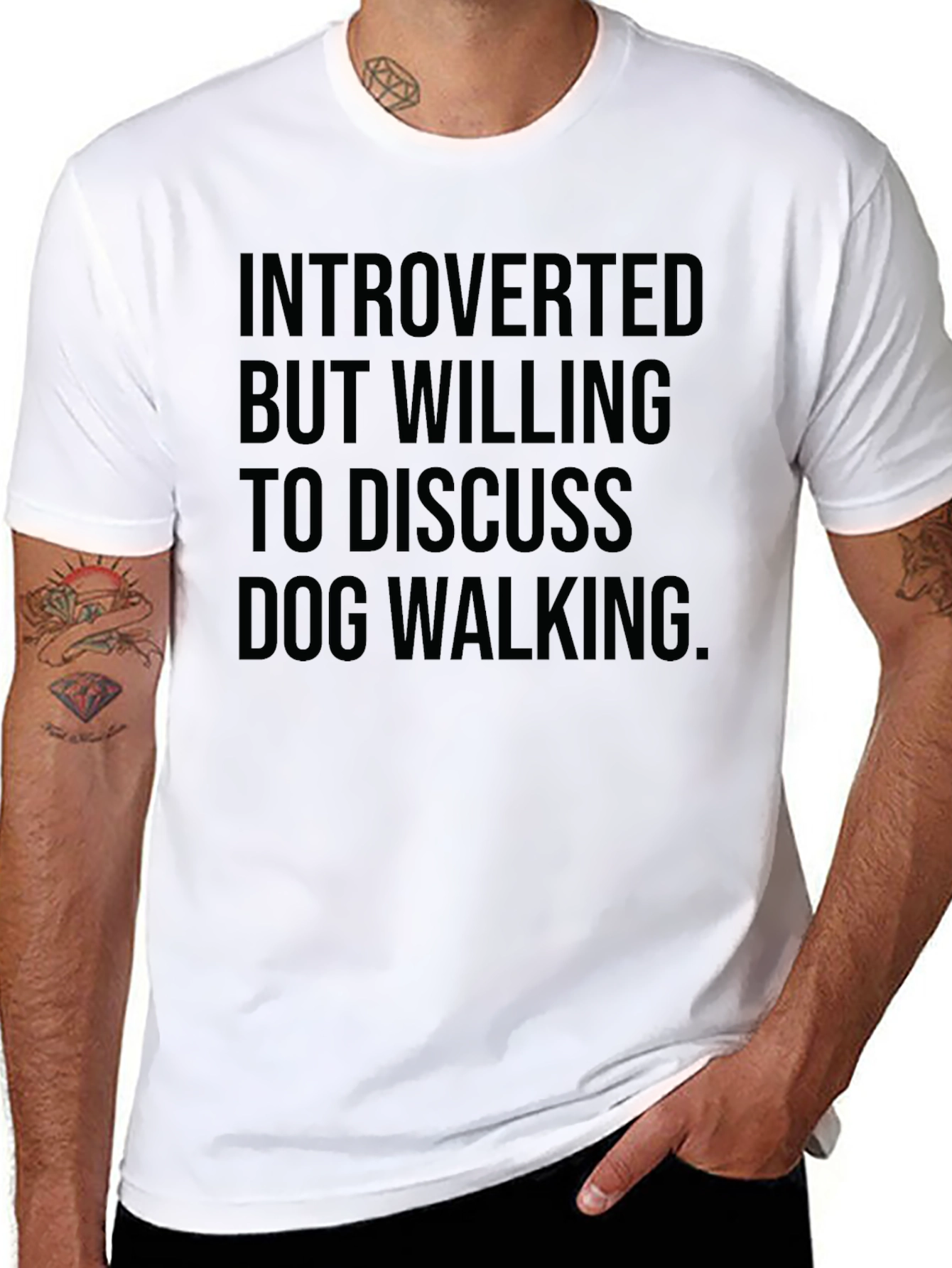 Introverted Dog Walking T-Shirt