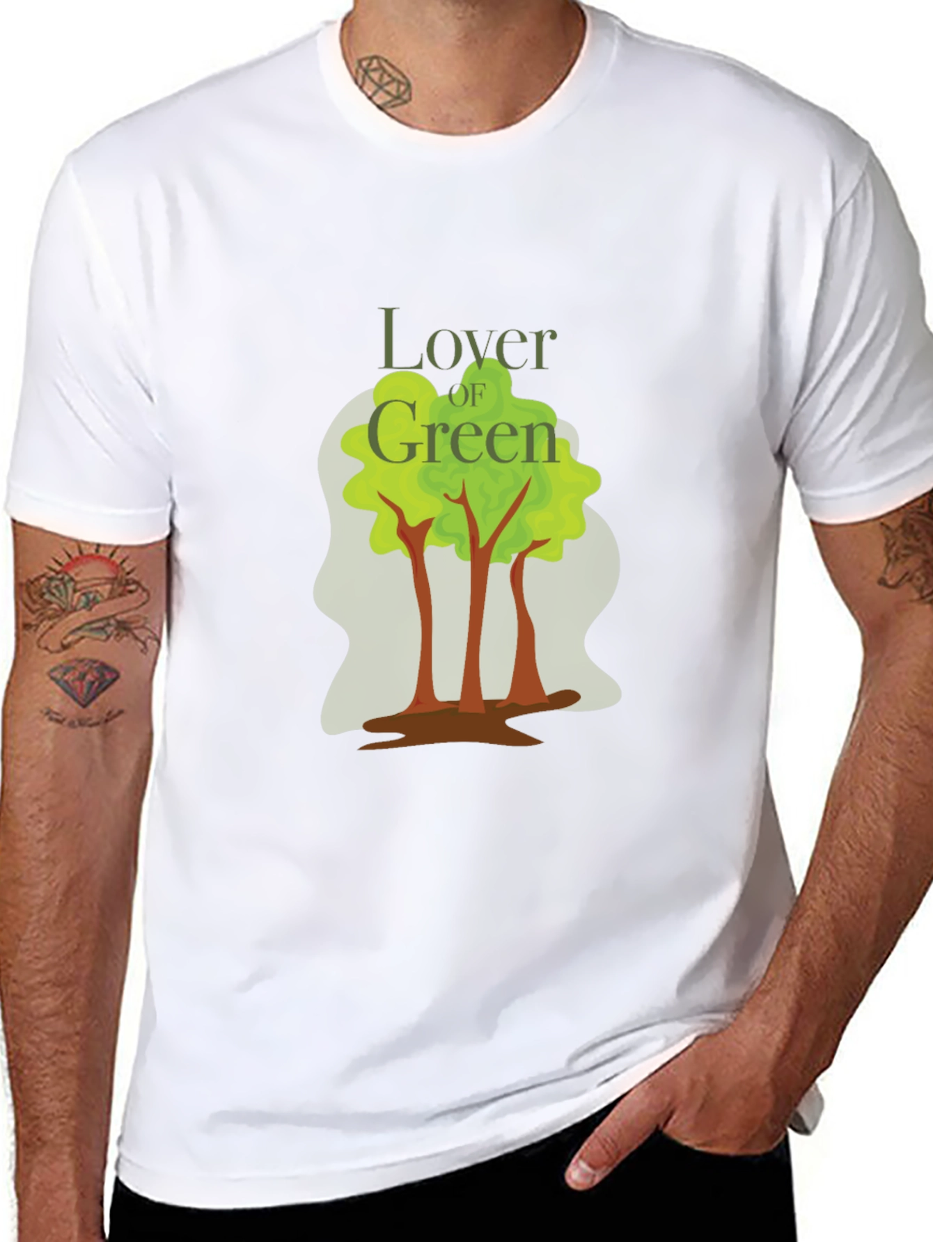 Lover of Green Graphic T-Shirt - Nature Inspired