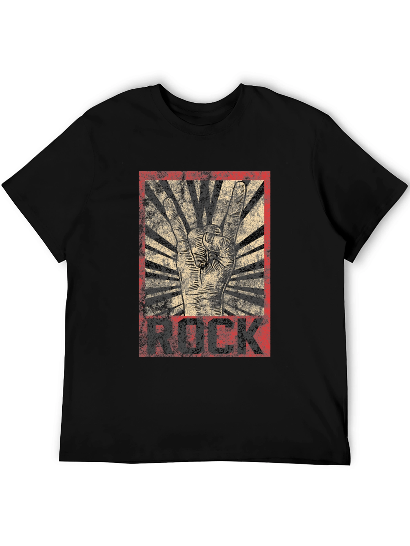 Rock Music Graphic T-Shirt - Black Cotton Tee
