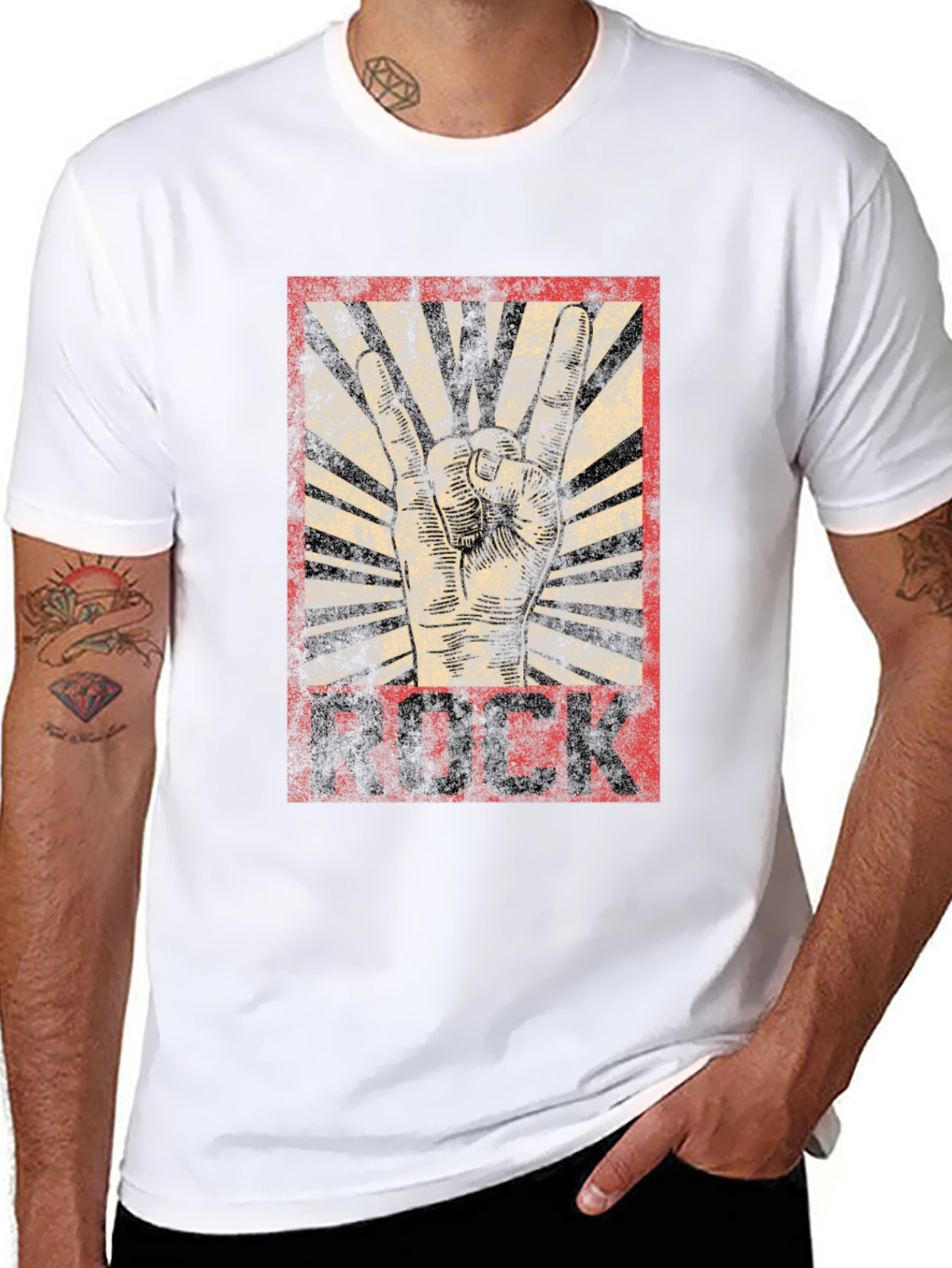 Rock Music Graphic T-Shirt - Black Cotton Tee